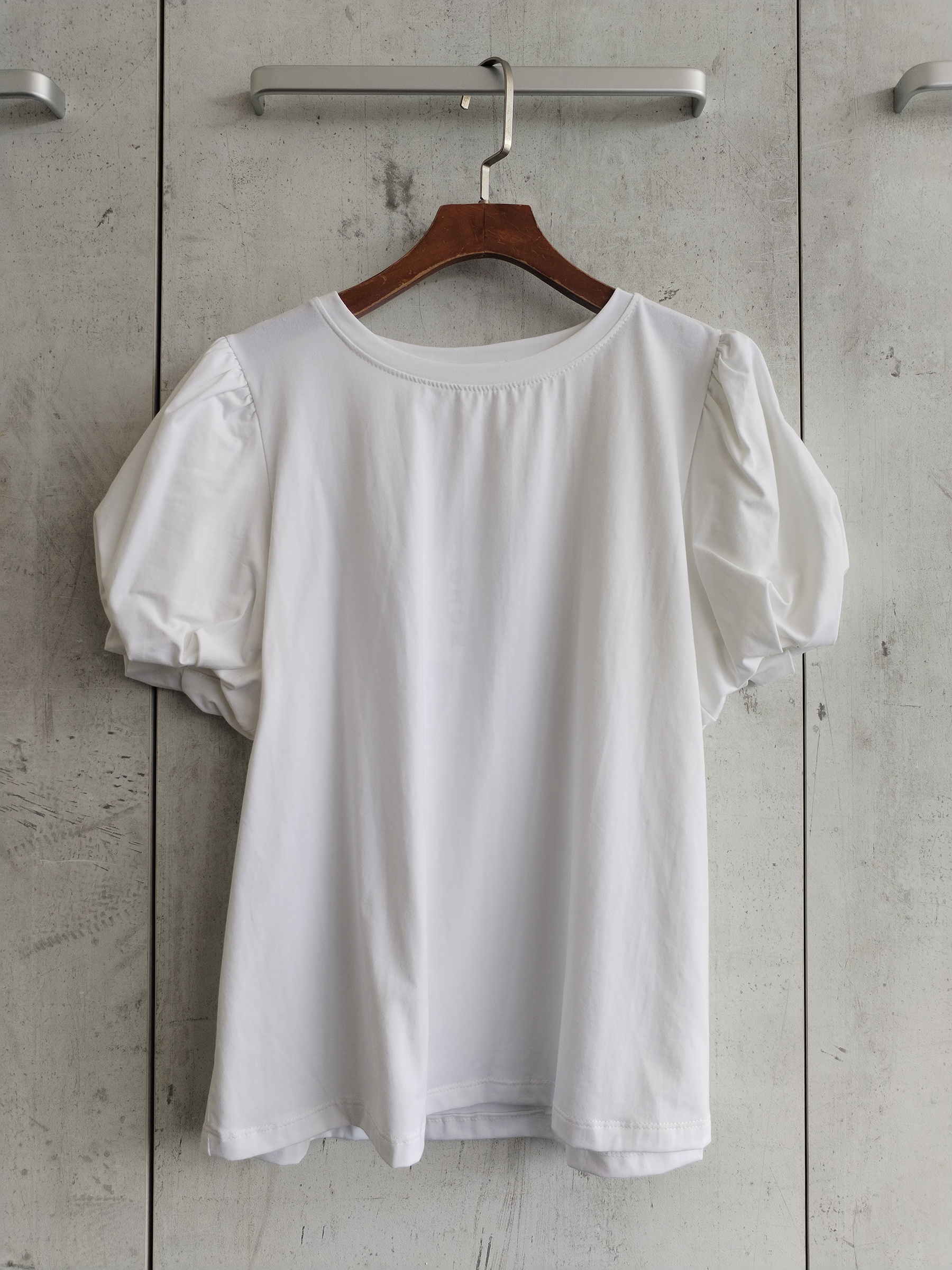 2825 Rylea Round Neck Puffy Sleeve Cotton Top (B 51-56cm; L 57cm)