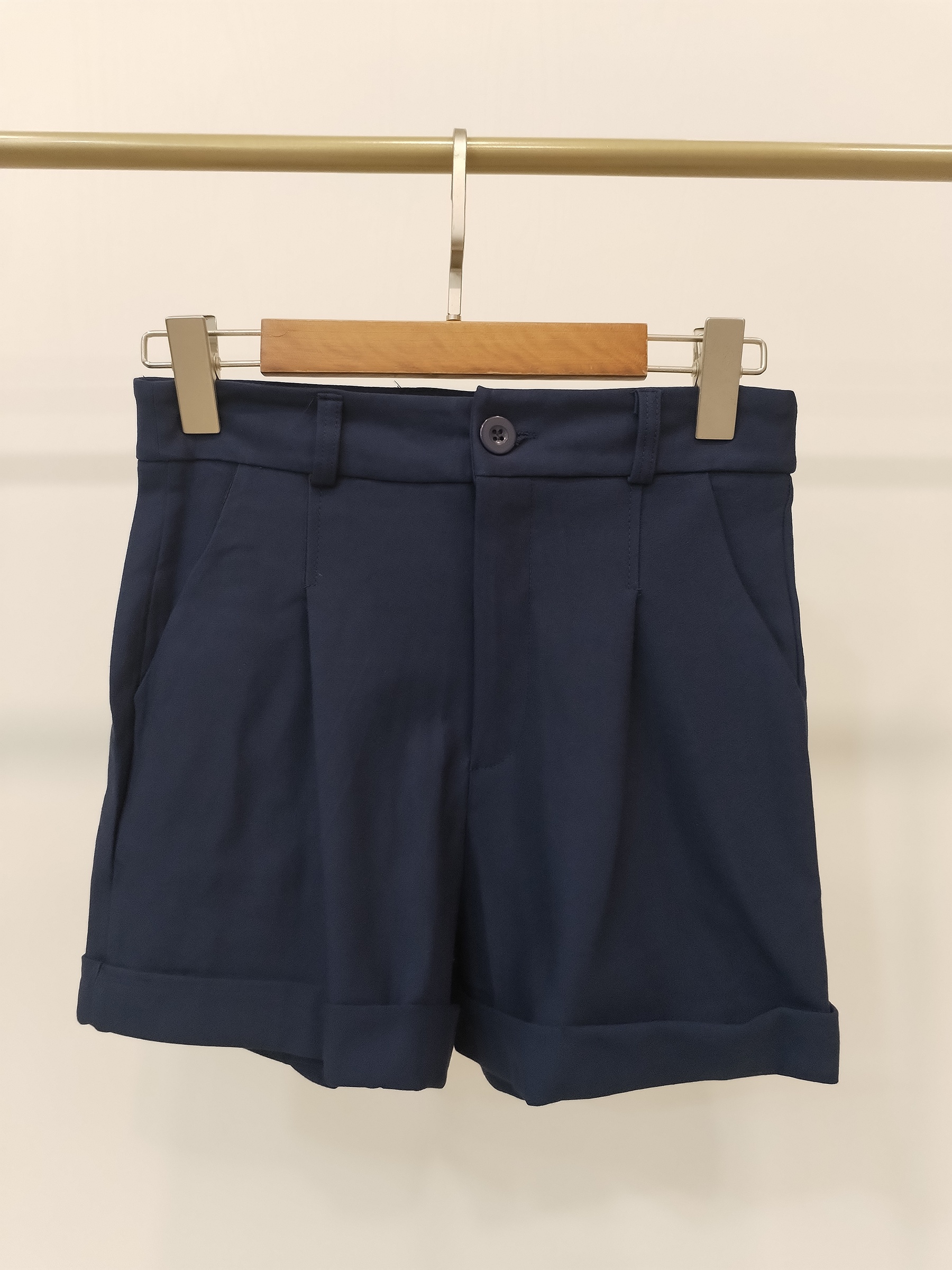 5982 Fabio Folded Hem Shorts W Pockets (XL Size: UW 35-36cm, H 39-58cm, L 35cm; 2XL Size: UW 37-38cm, H 42-54cm, L 35cm; 4XL Size: UW 40-41cm, H 44-56cm, L 36cm)