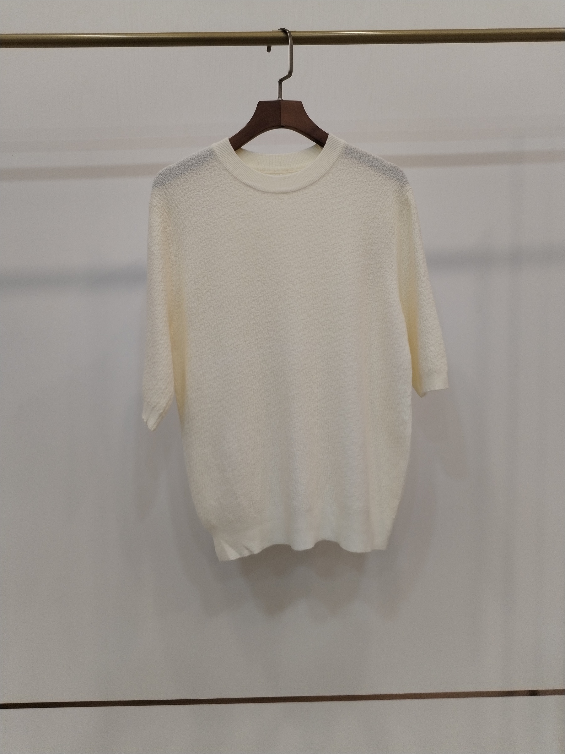 6901 Matt Mid Sleeve Round Neck Knit Top (B 45-55cm; L 56cm)