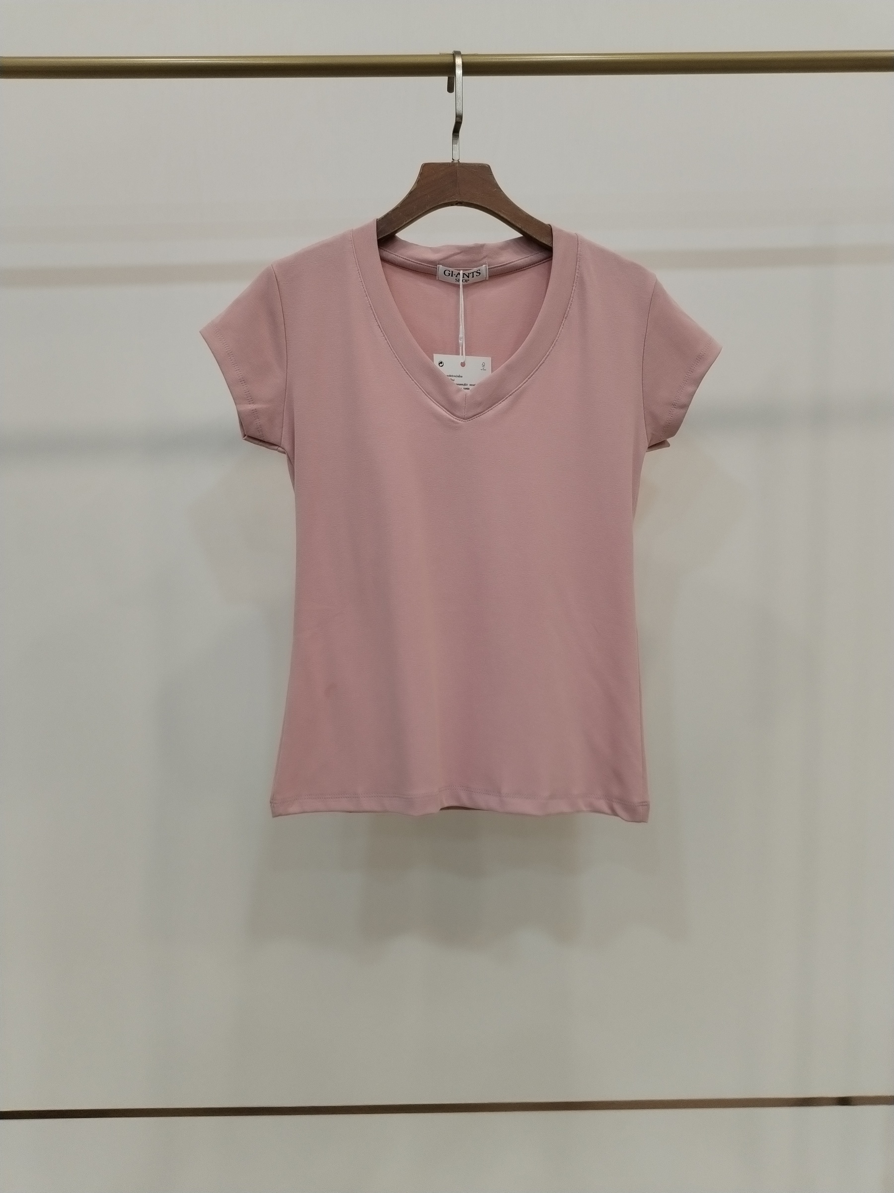 2840 Finleigh Fitted V-Neck Cotton Top (B 39-49cm; L 54cm)