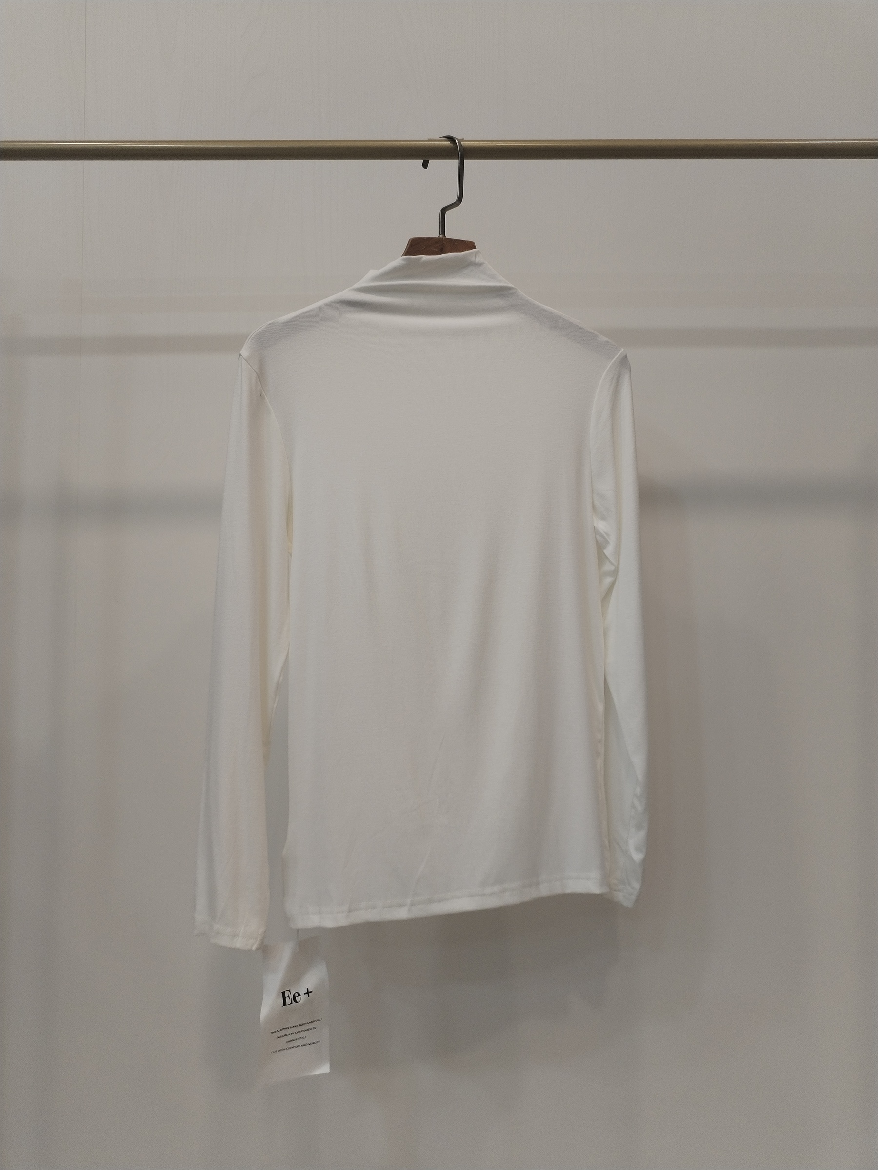 8823 Loxley Long Sleeve High Neck Cotton Top (B 40-52cm; L 56cm)