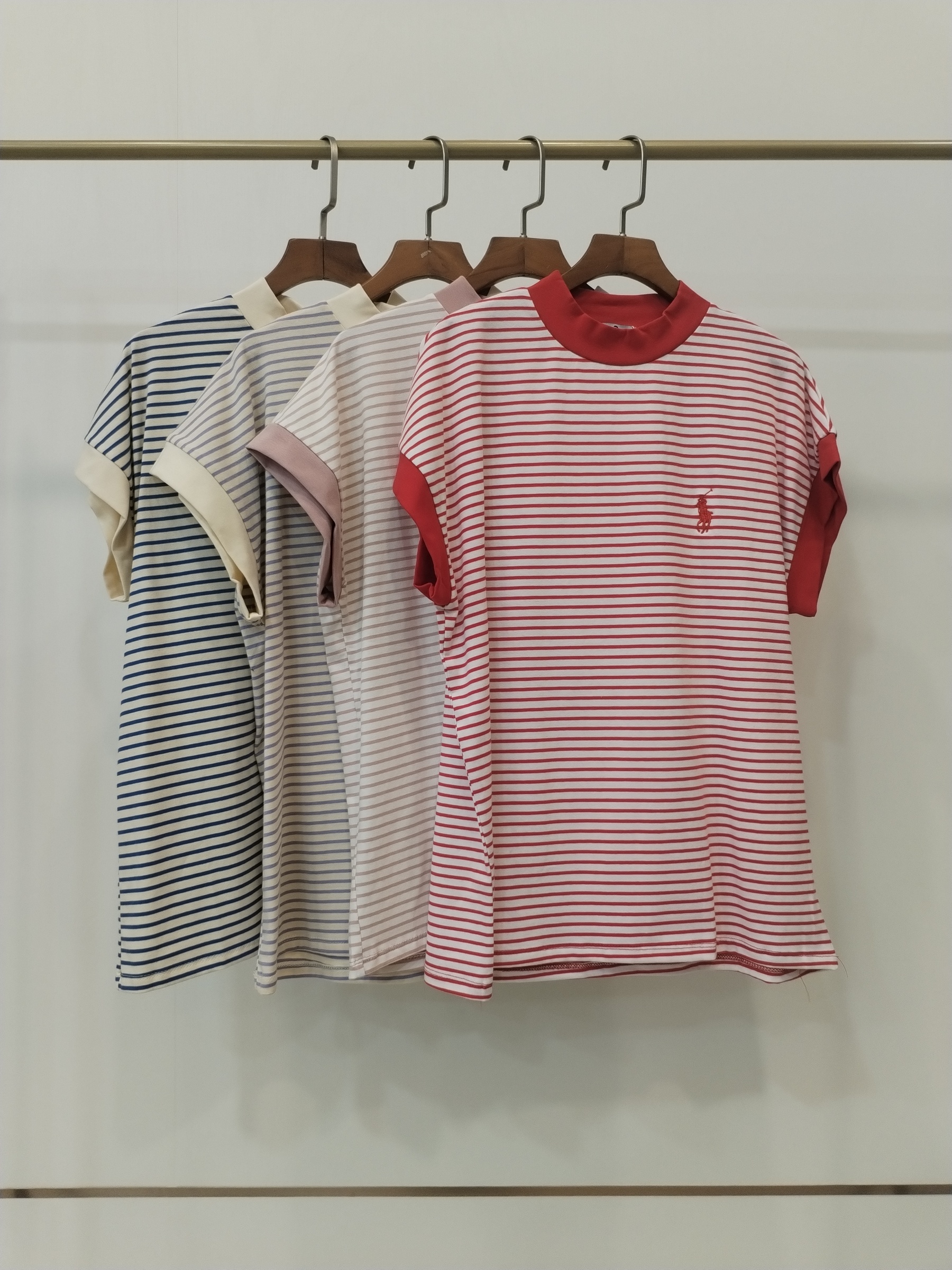 2855 Stancelle Striped Cap Sleeve Cotton Top (B53-55cm; L 64cm)