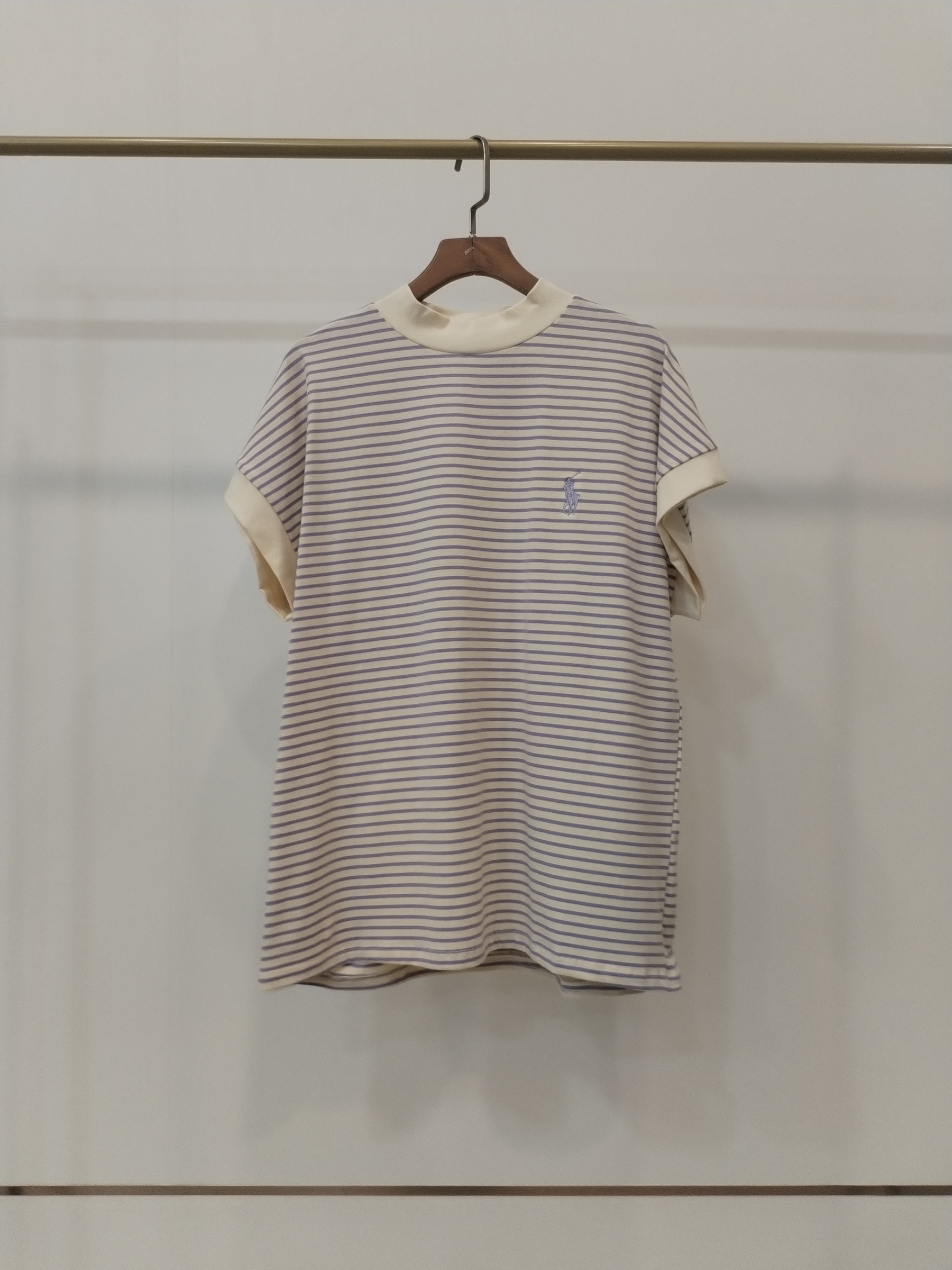 2855 Stancelle Striped Cap Sleeve Cotton Top (B53-55cm; L 64cm)