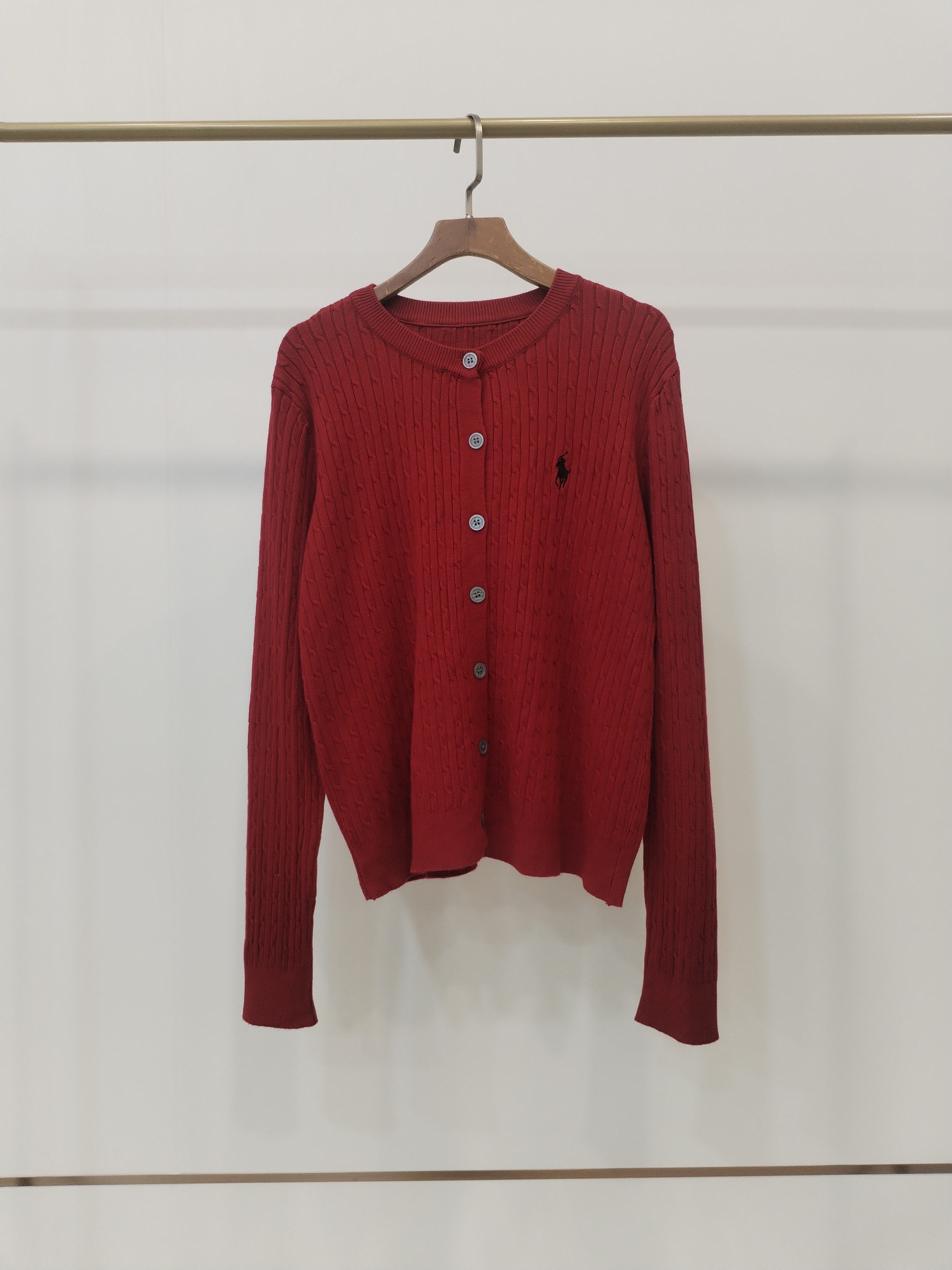 118 Crissa Polo Ribbed Knit Cardigan (B 48-54cm; L 55cm)
