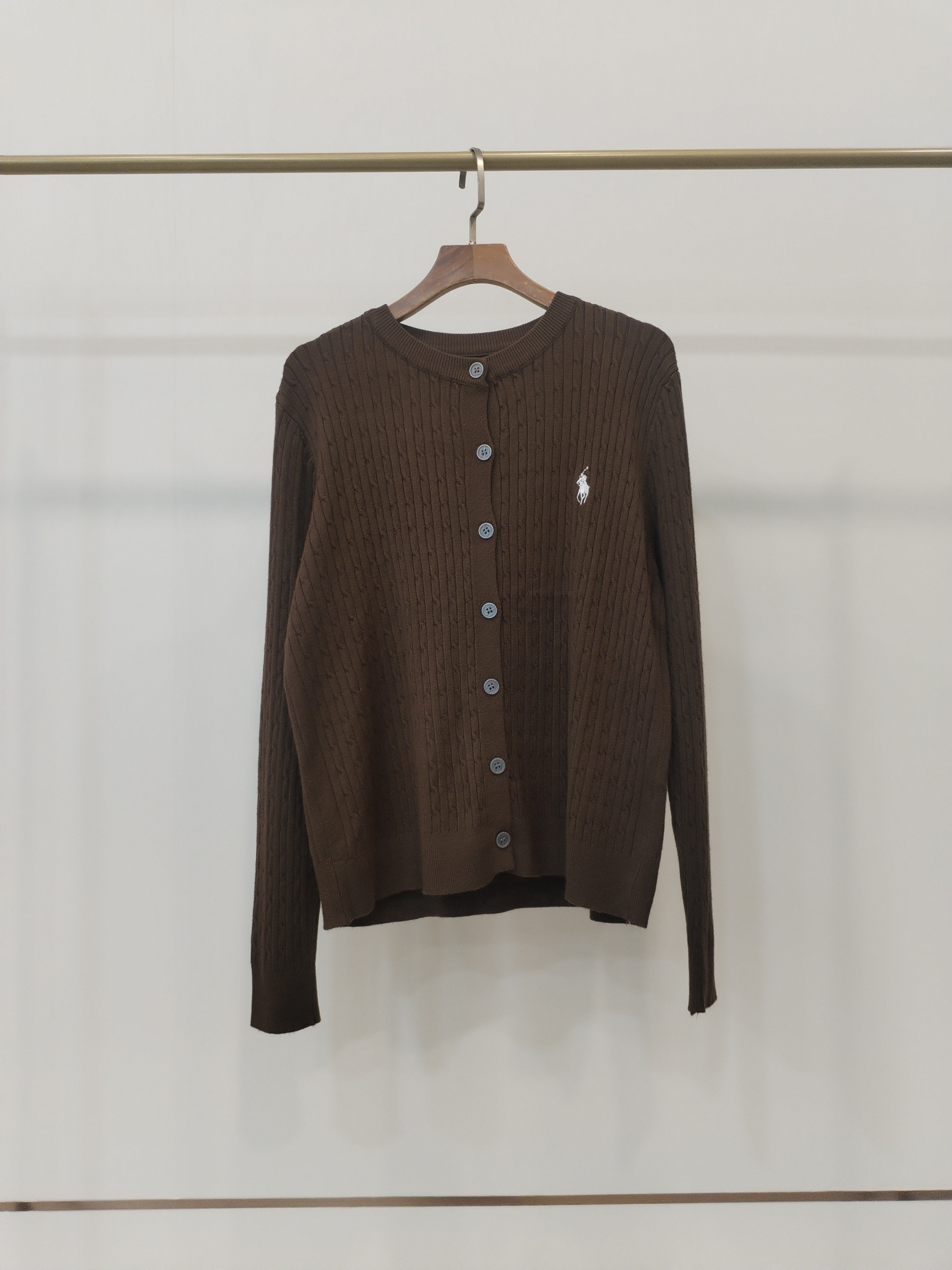 118 Crissa Polo Ribbed Knit Cardigan (B 48-54cm; L 55cm)