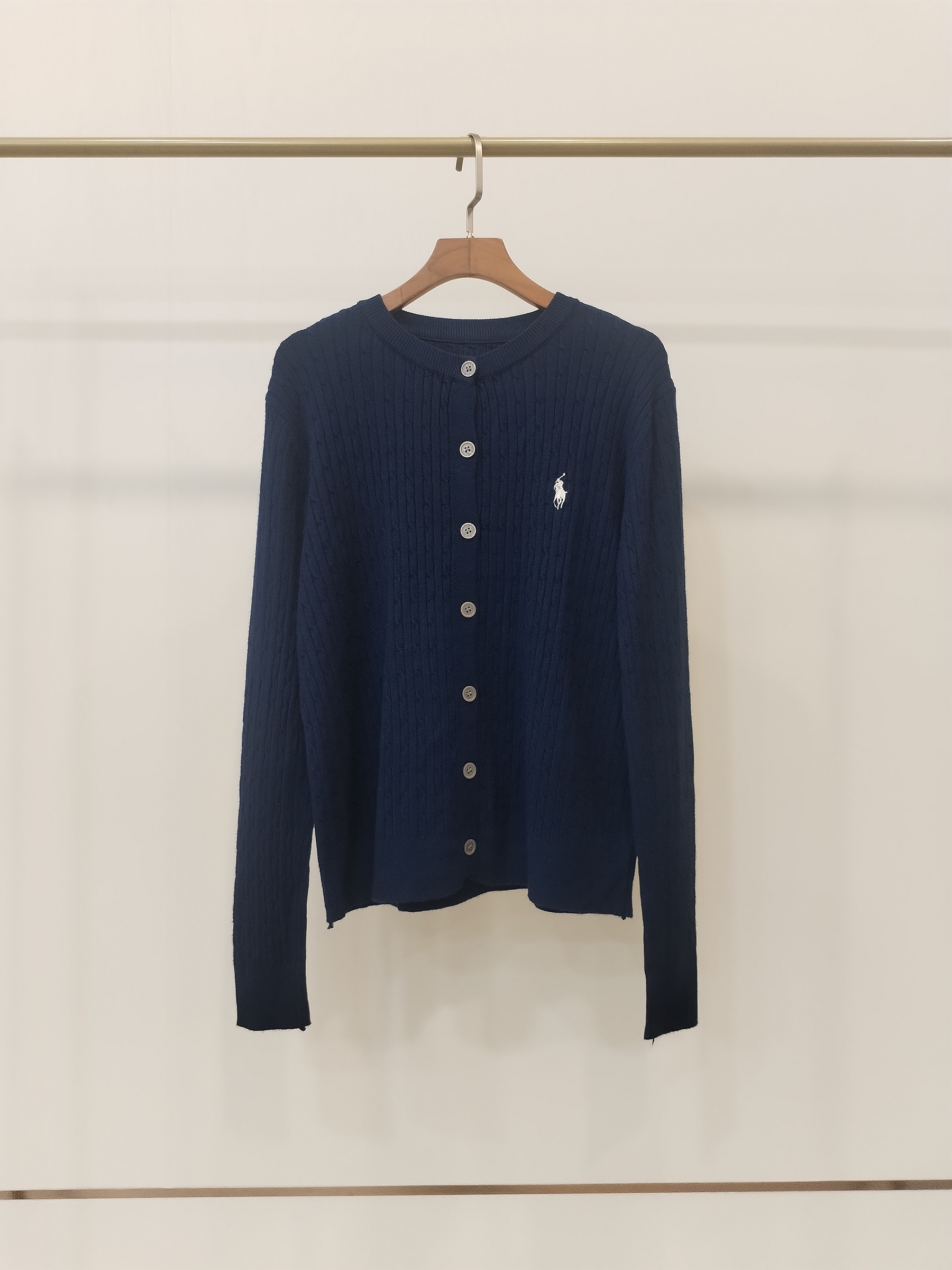 118 Crissa Polo Ribbed Knit Cardigan (B 48-54cm; L 55cm)