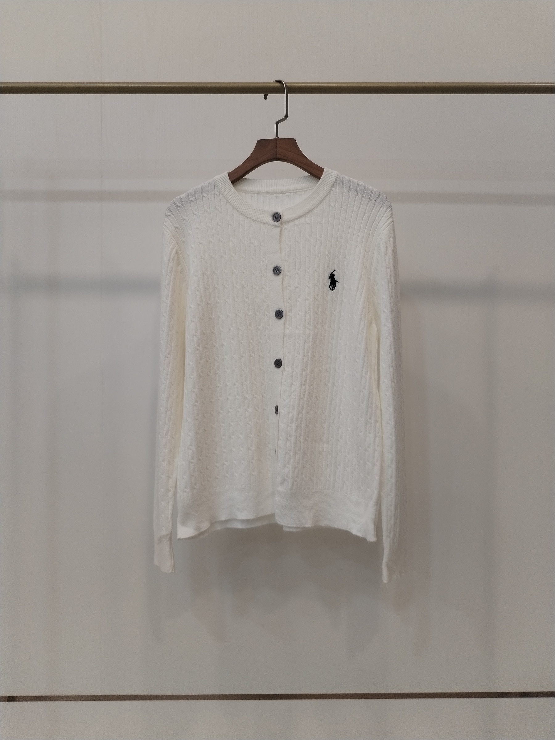 118 Crissa Polo Ribbed Knit Cardigan (B 48-54cm; L 55cm)