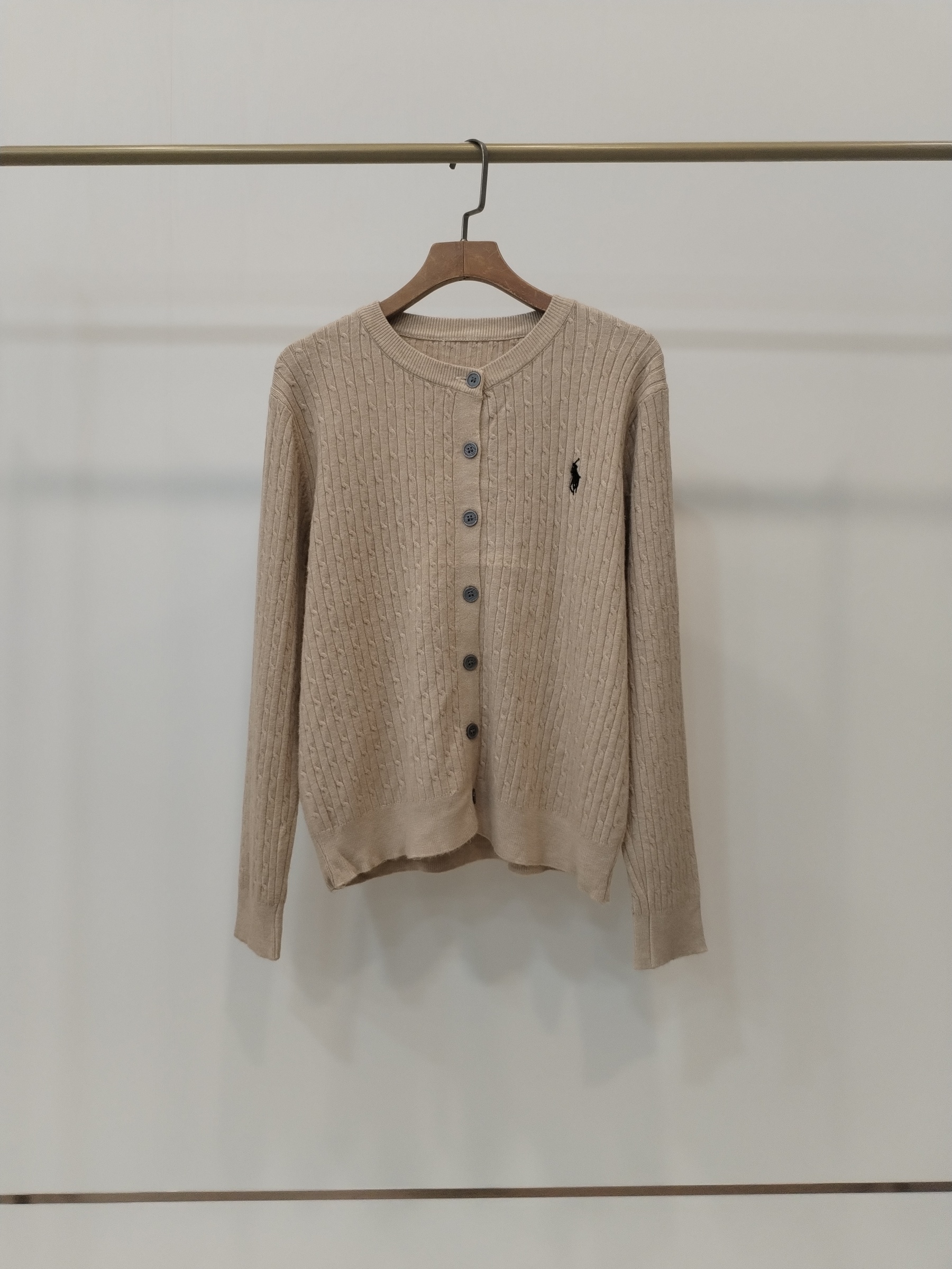 118 Crissa Polo Ribbed Knit Cardigan (B 48-54cm; L 55cm)
