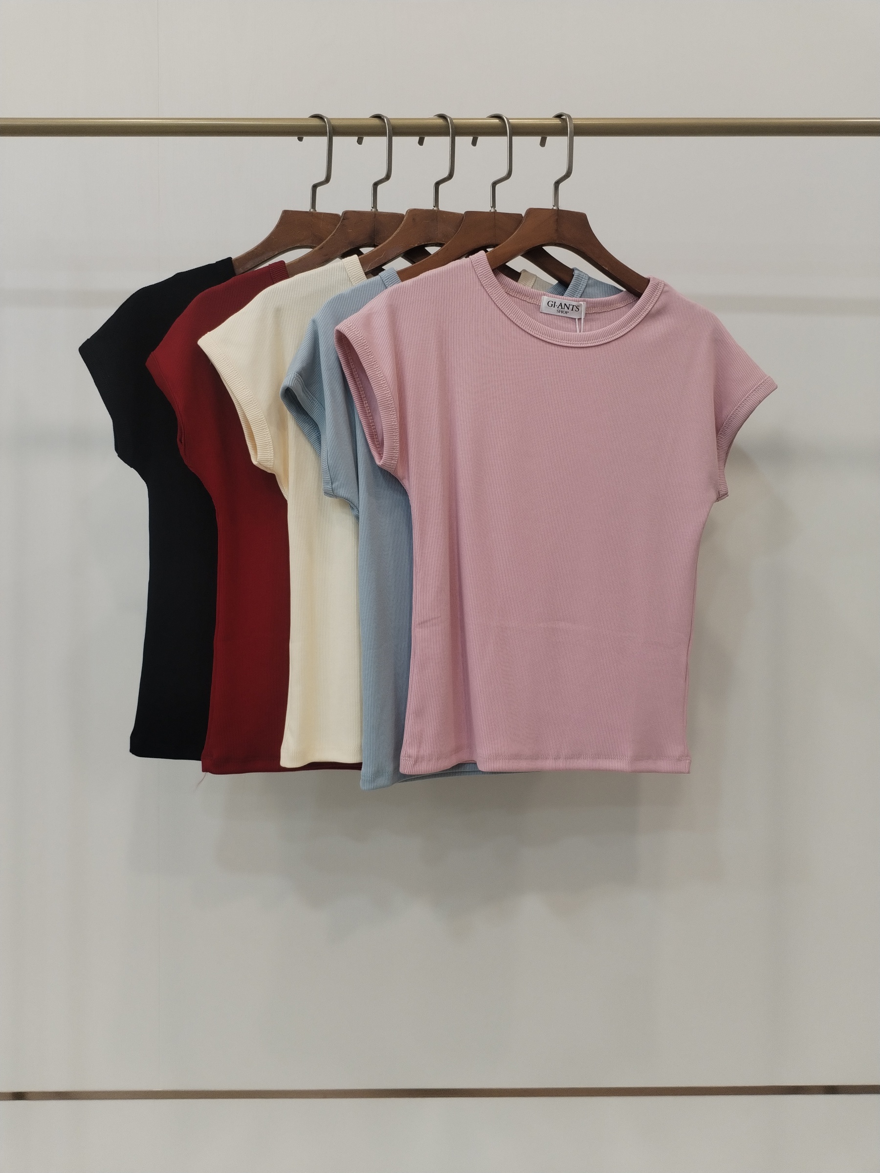 2856 Felicinella Ribbed Fitted Cap Sleeve Cotton Top (B 37-47cm; L 52cm)