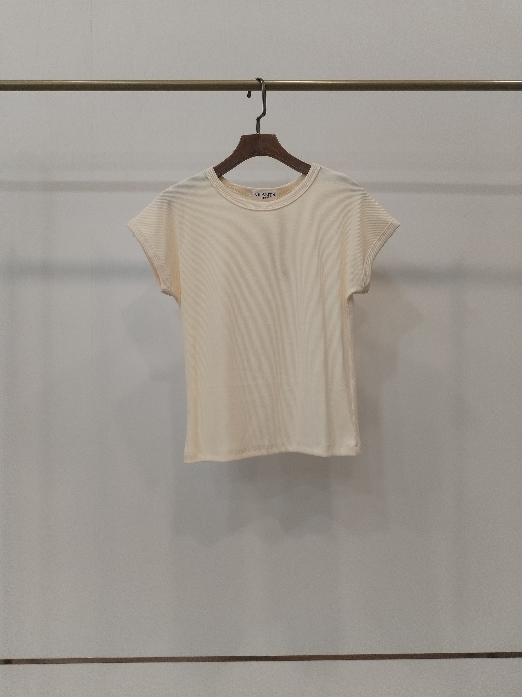 2856 Felicinella Ribbed Fitted Cap Sleeve Cotton Top (B 37-47cm; L 52cm)