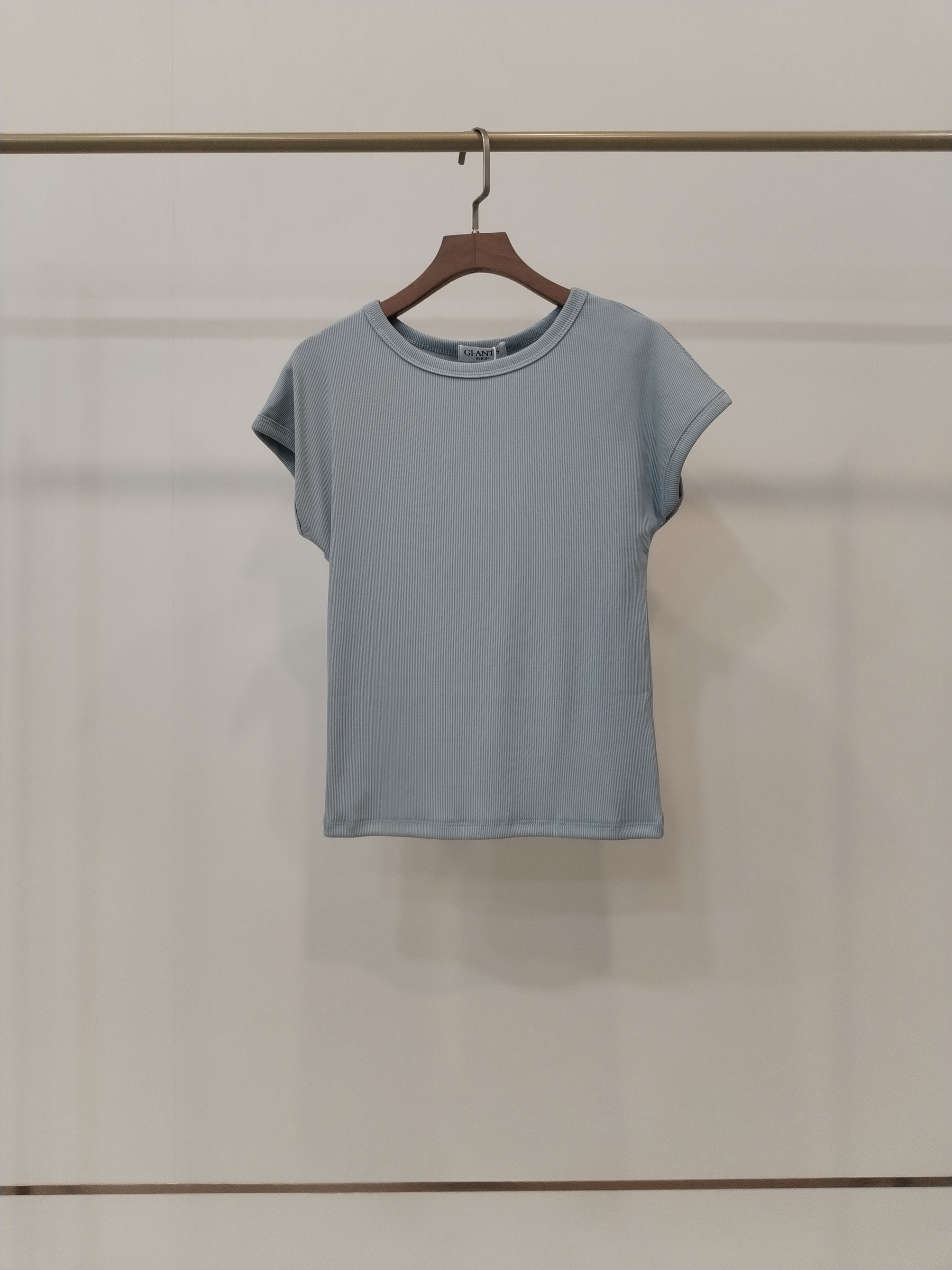 2856 Felicinella Ribbed Fitted Cap Sleeve Cotton Top (B 37-47cm; L 52cm)