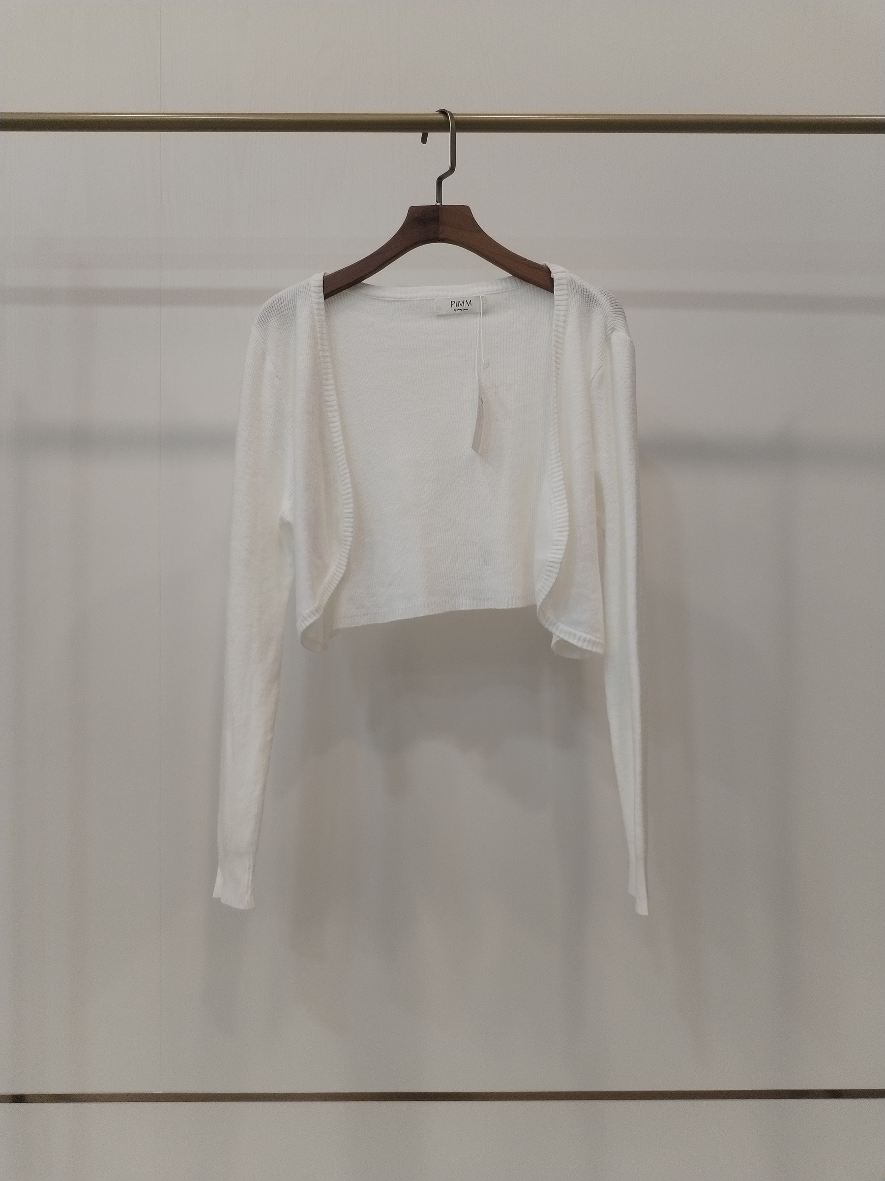 2857 Brighton Buttonless Cropped Knit Cardigan (B FS; L 33cm)