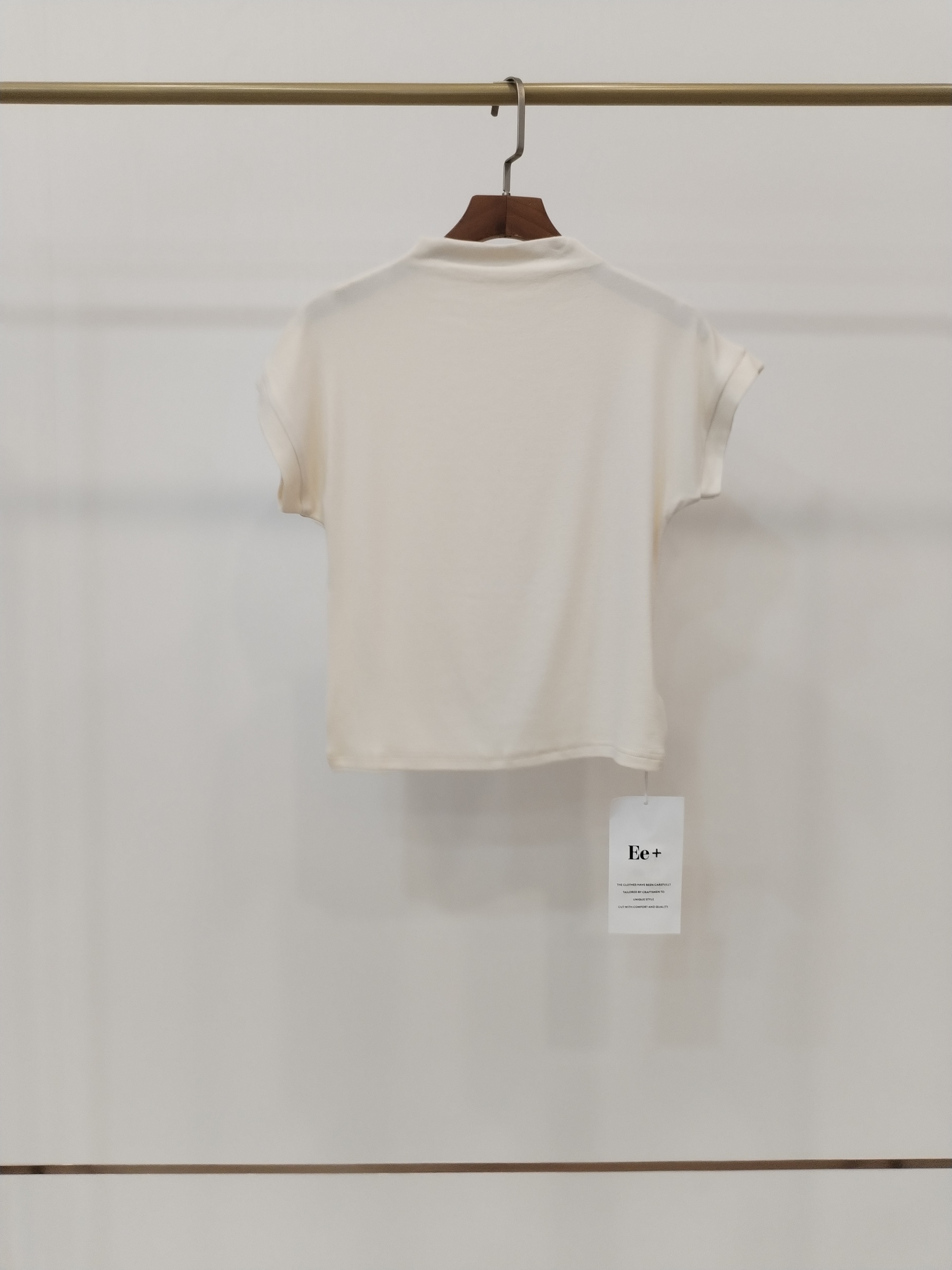 6019 Havora High Neck Cap Sleeve Cotton Top (B 40-49cm; L 45cm)