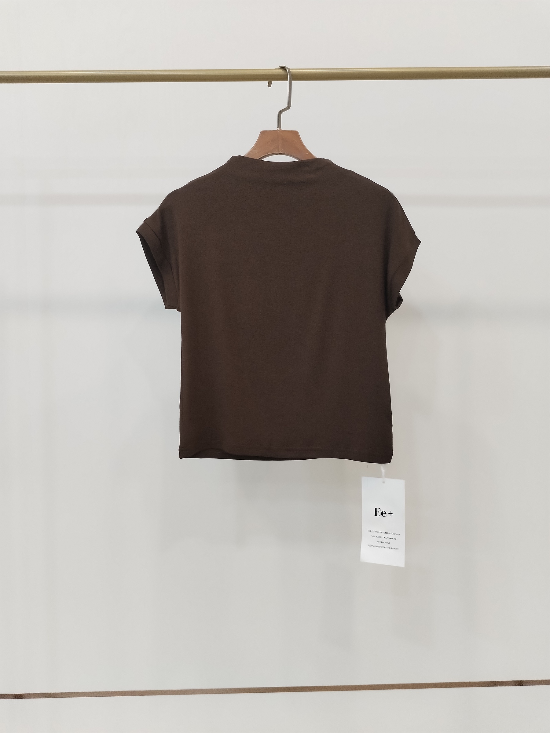 6019 Havora High Neck Cap Sleeve Cotton Top (B 40-49cm; L 45cm)