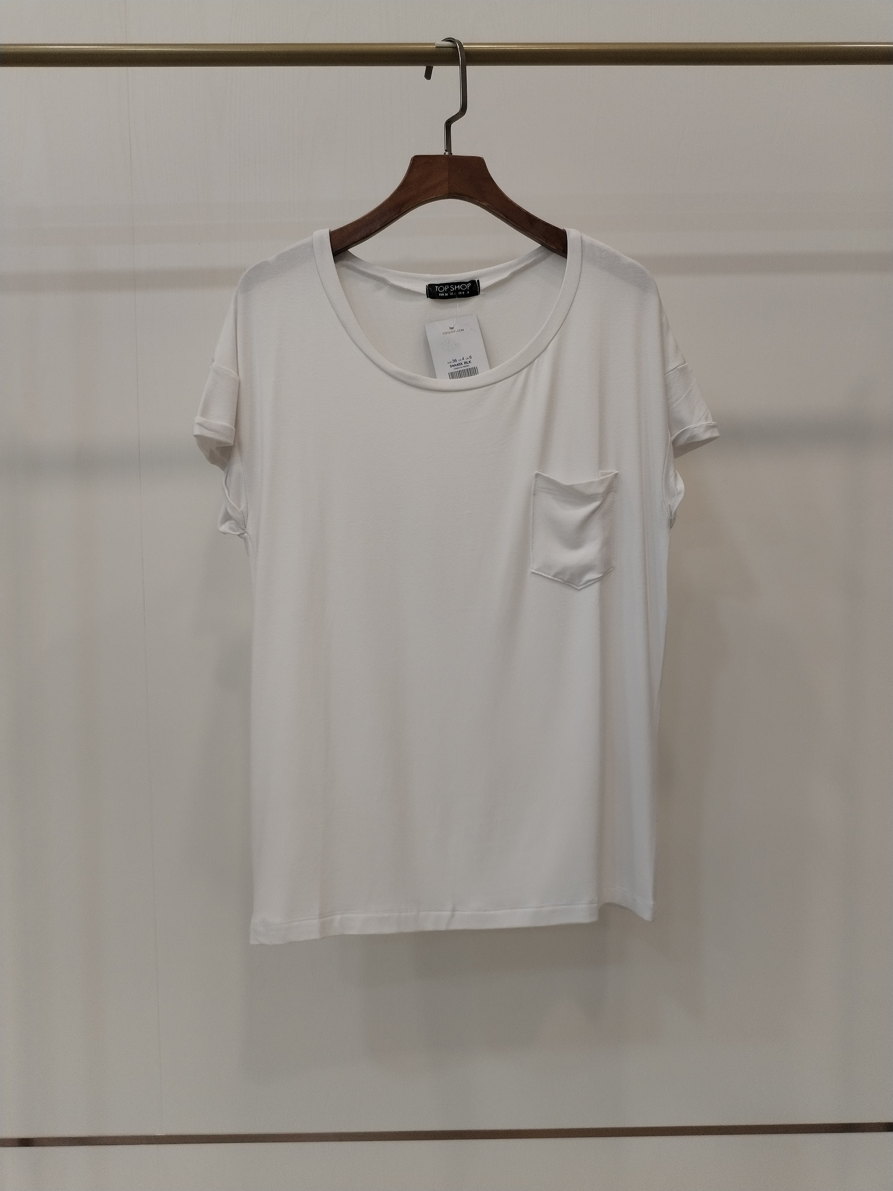 2863 Fillmore Folded Cap Sleeve Soft Cotton Top (B 46-52cm; L 59cm)