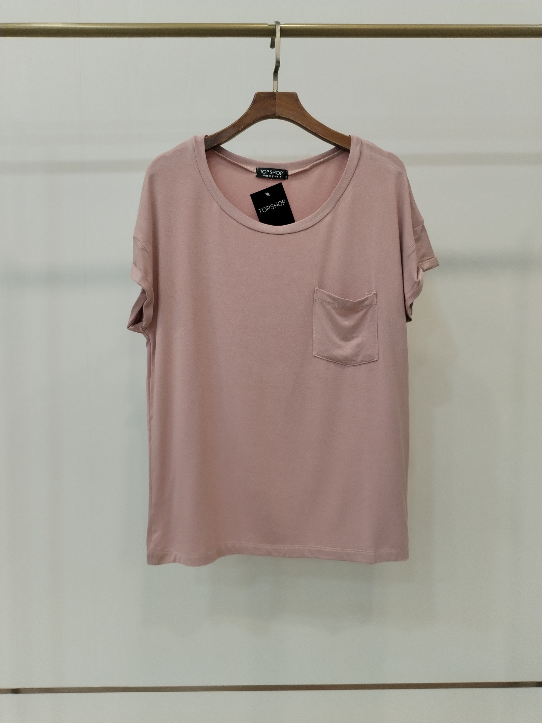 2863 Fillmore Folded Cap Sleeve Soft Cotton Top (B 46-52cm; L 59cm)
