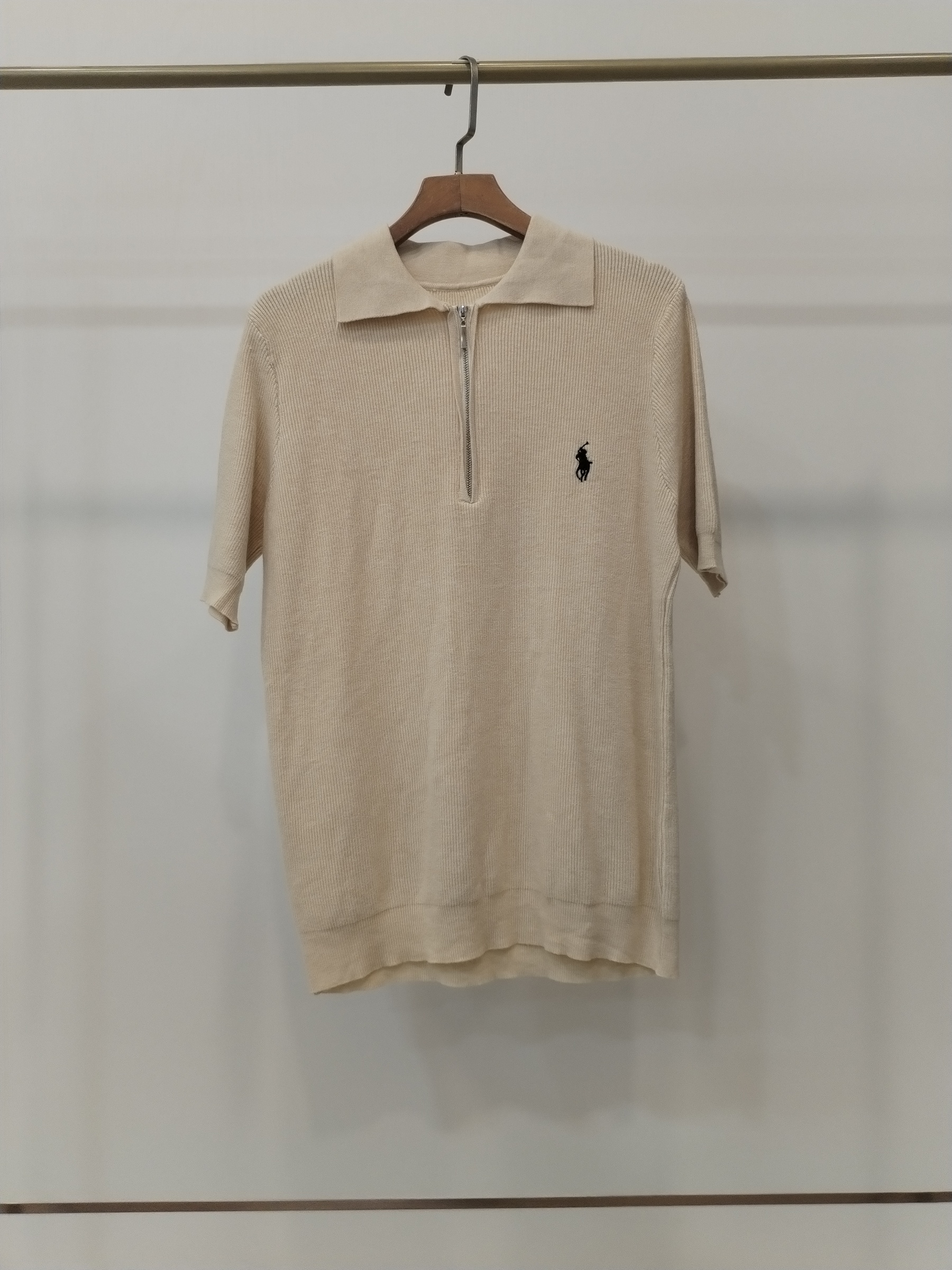 2873 Romania Ribbed Polo Knit Top w Collar (B 44-54cm; L 59cm)