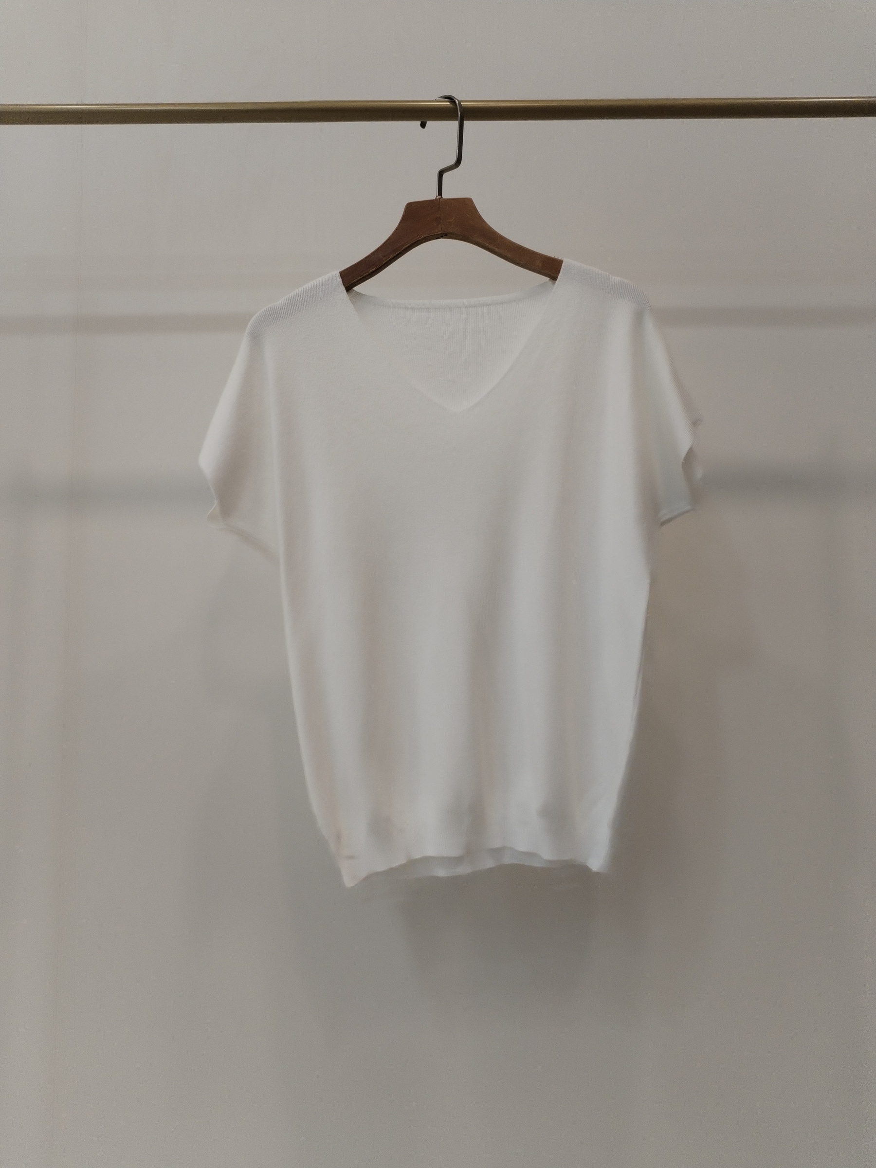 6010 Carsonne V-Neck Cap Sleeve Knit Top (B 46-53cm; L 52cm)