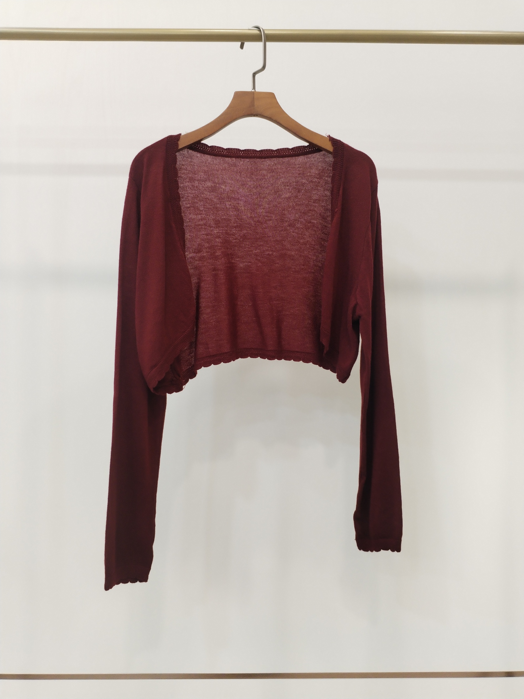 2884 Bexley Cropped Buttonless Knit Cardigan (B FS; L 34cm)