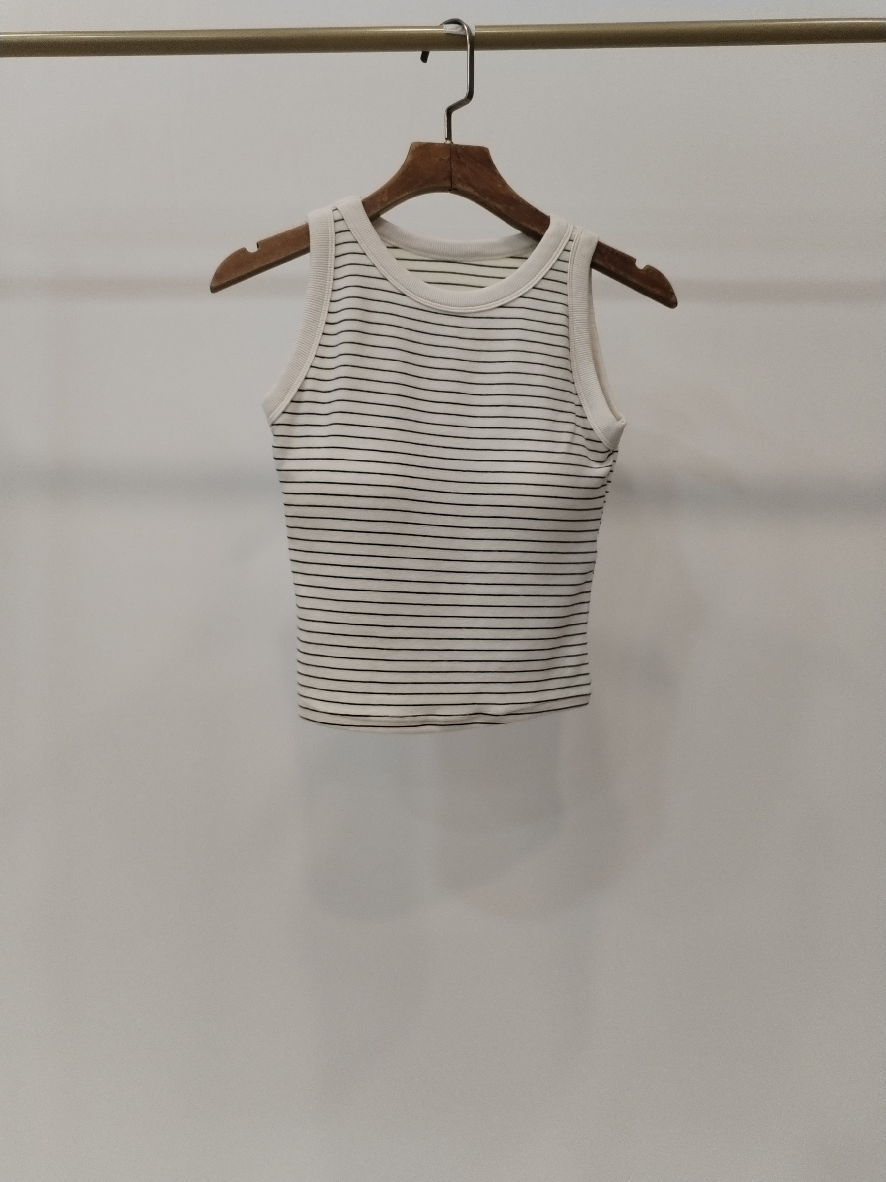 8908 Tristie Striped Comfy Cotton Padded Tank Top (B 32-49cm; L 42cm)