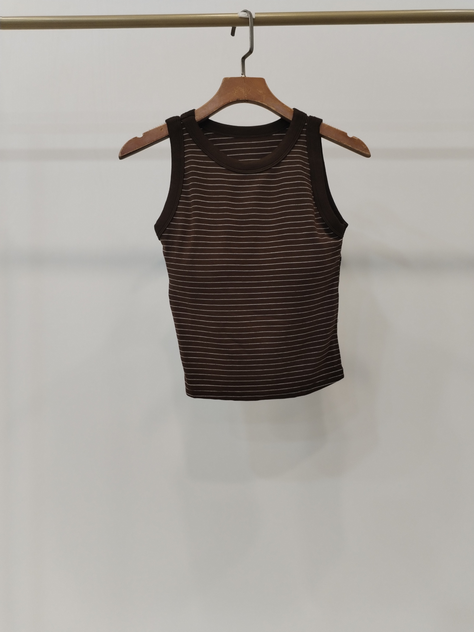 8908 Tristie Striped Comfy Cotton Padded Tank Top (B 32-49cm; L 42cm)