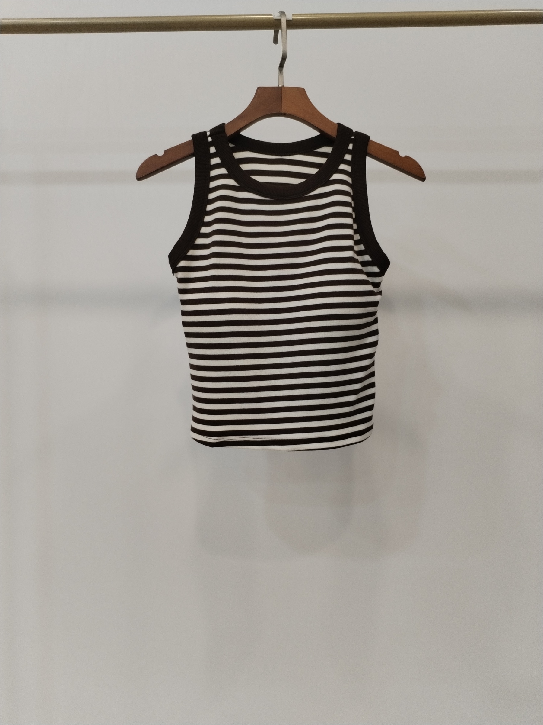 8908 Tristie Striped Comfy Cotton Padded Tank Top (B 32-49cm; L 42cm)