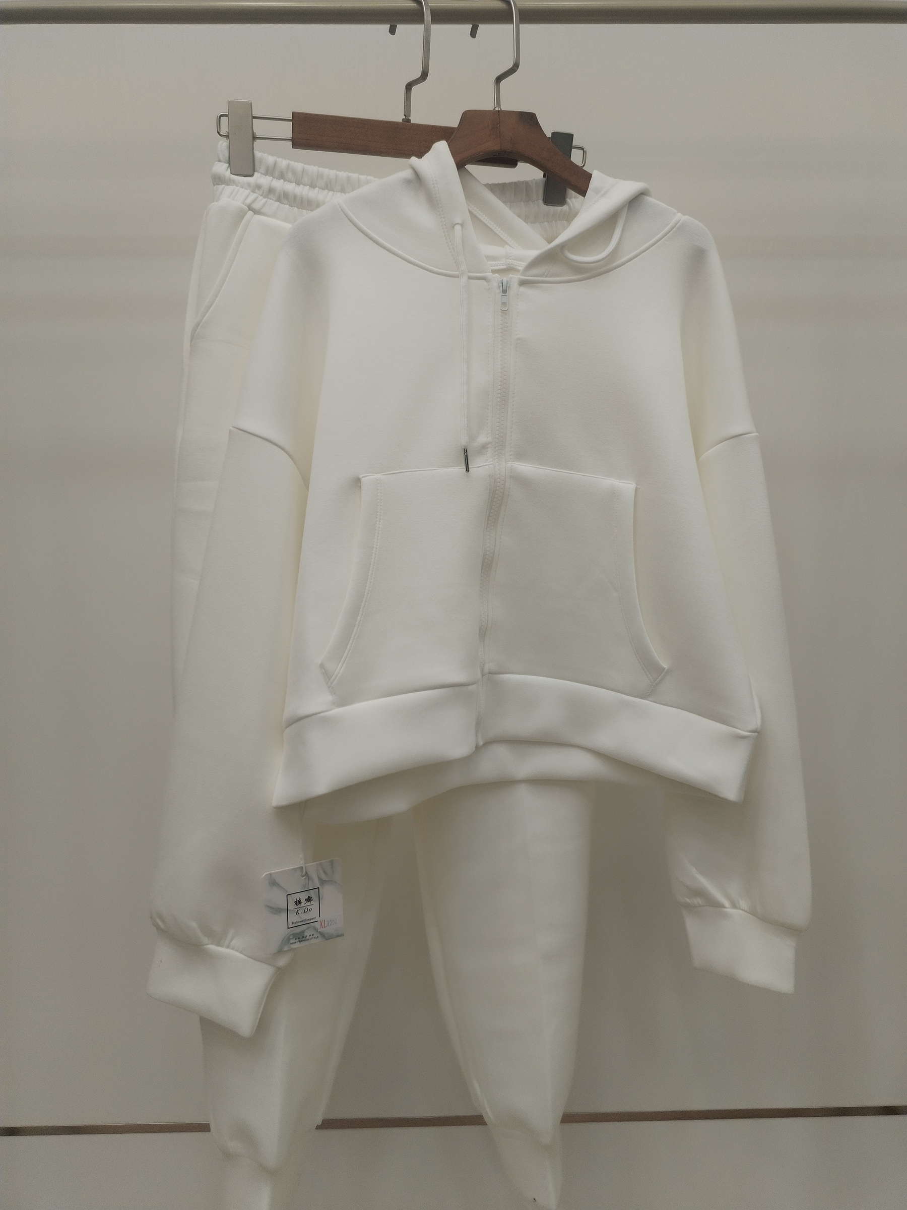 2252 Zeke Loose Fit Zip-Through Sweat Hoodie & Jogger Pants Set (Top: B 56-65cm; L 49cm, Bottom: UW 34-48cm; H 48-62cm; L 93cm)