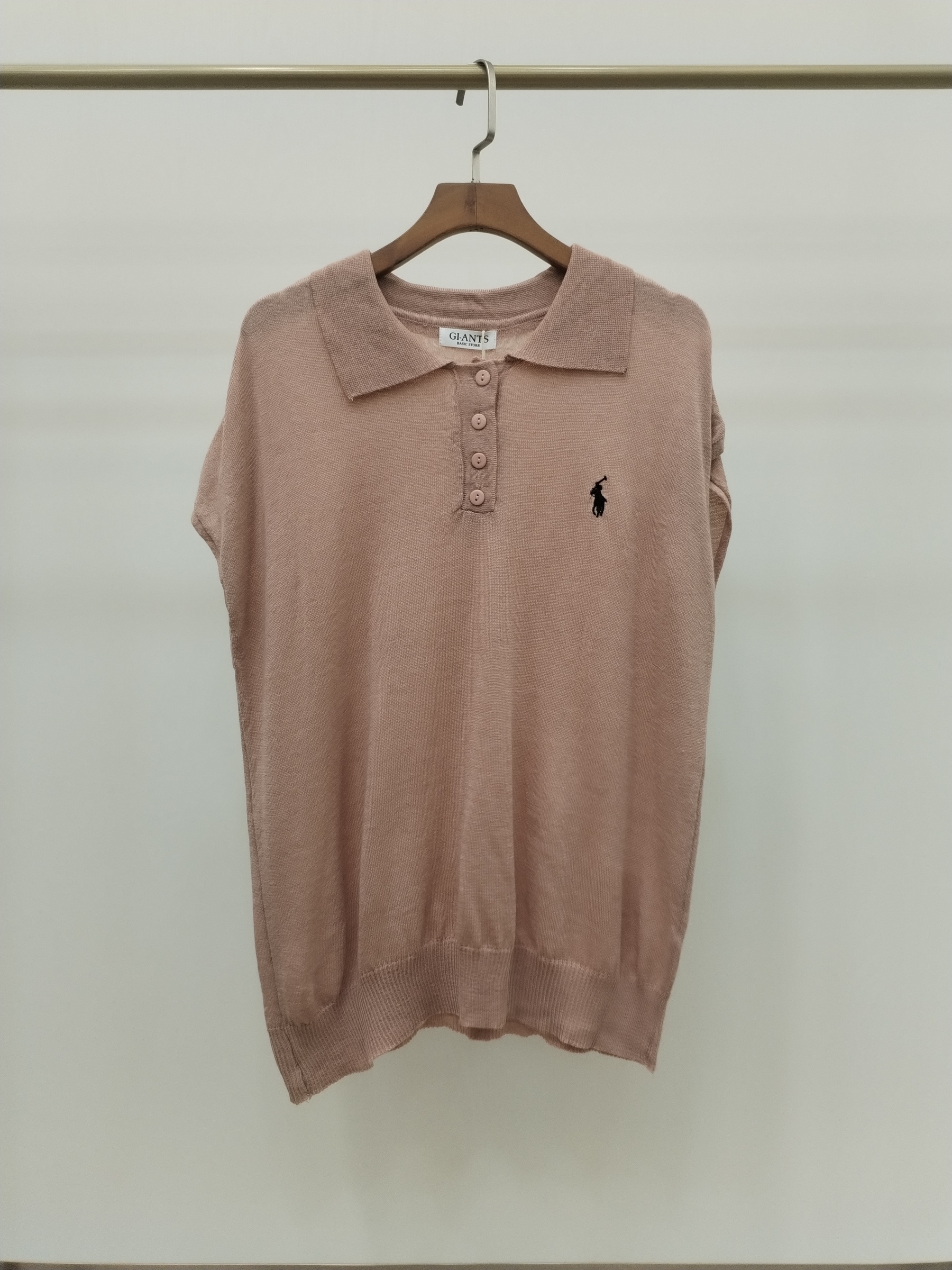 514 Corvin Polo Cap Sleeve Knit Top (B 50-54cm; L 55cm)