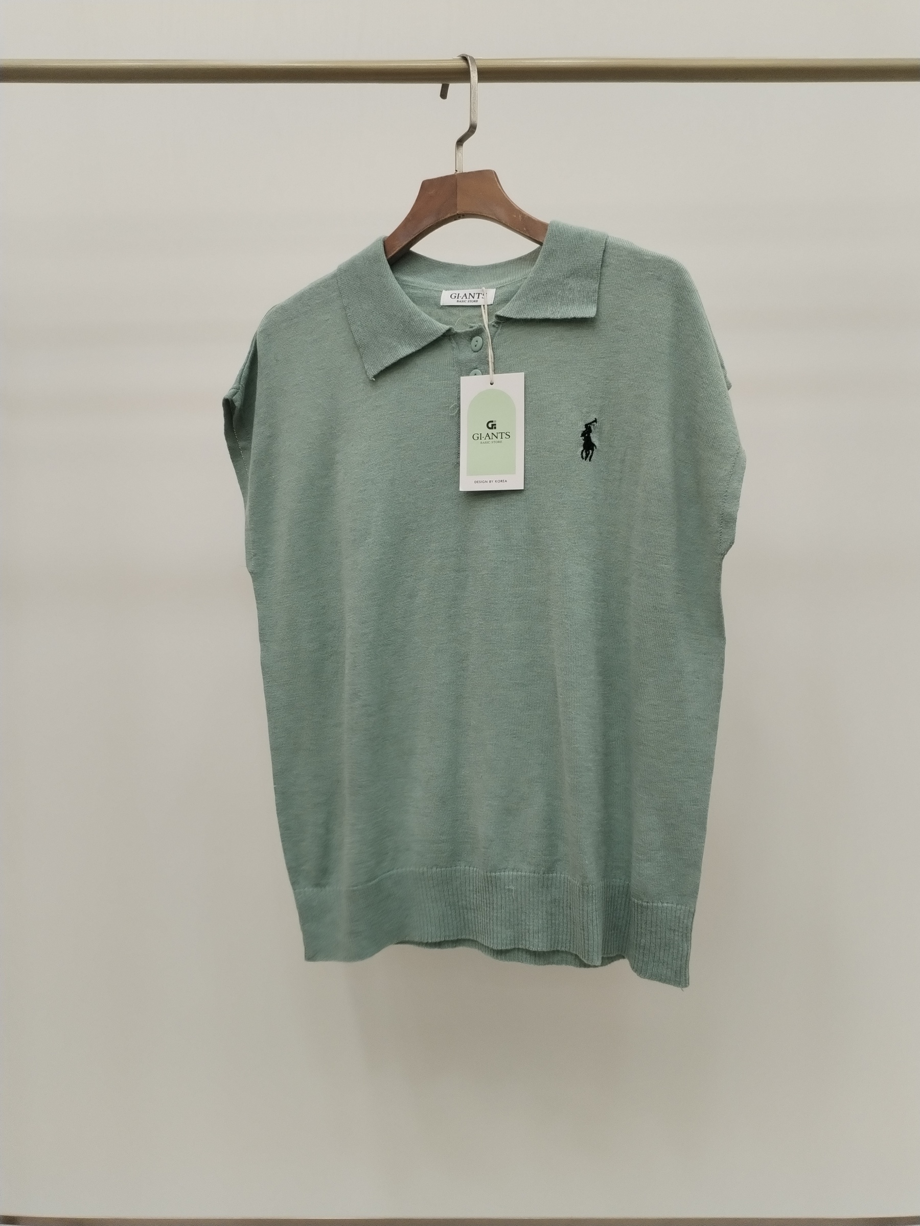 514 Corvin Polo Cap Sleeve Knit Top (B 50-54cm; L 55cm)