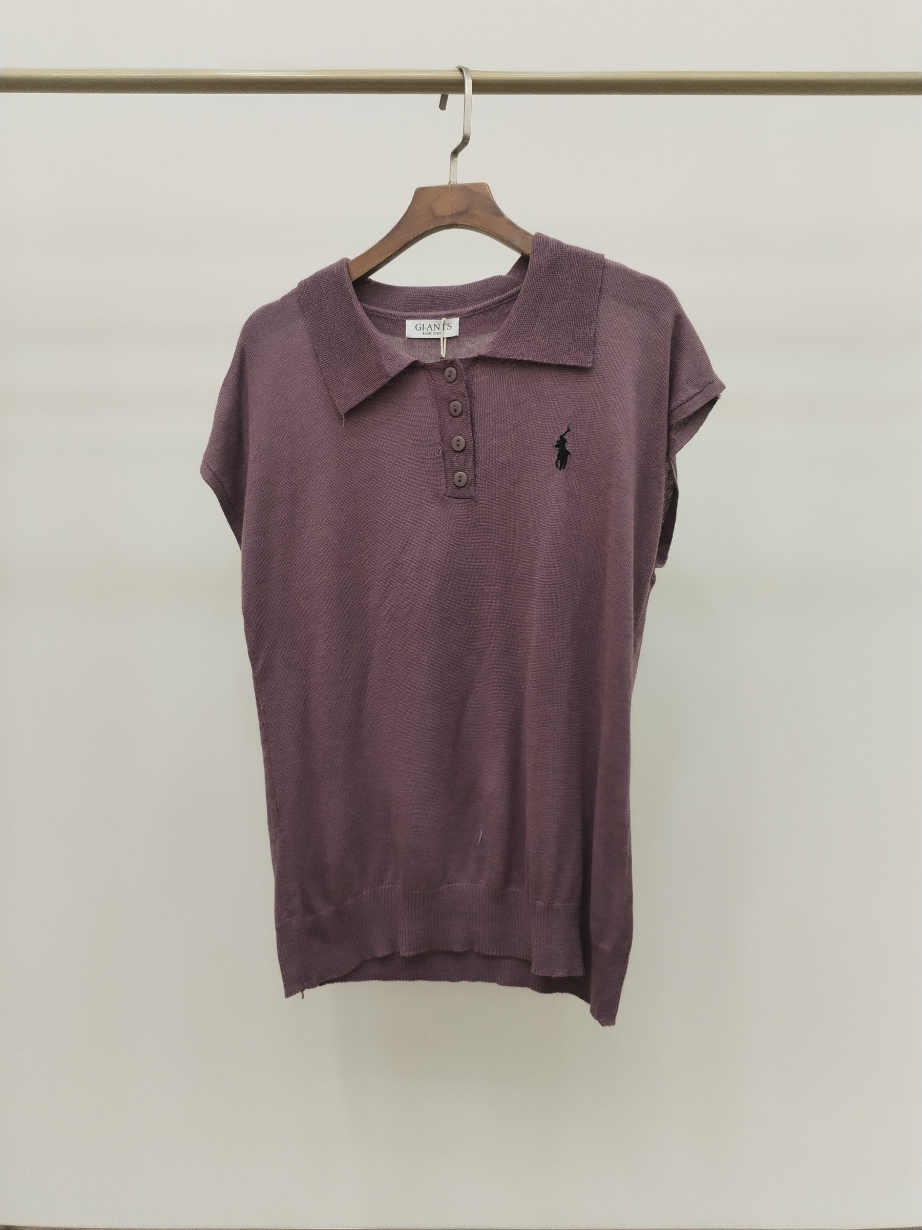 514 Corvin Polo Cap Sleeve Knit Top (B 50-54cm; L 55cm)