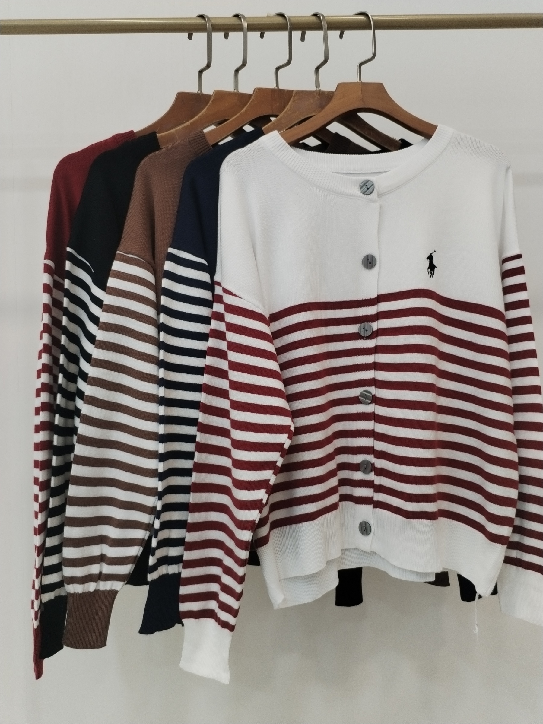 2892 Cedric Polo Striped Knit Cardigan (B 55-59cm; L 55cm)