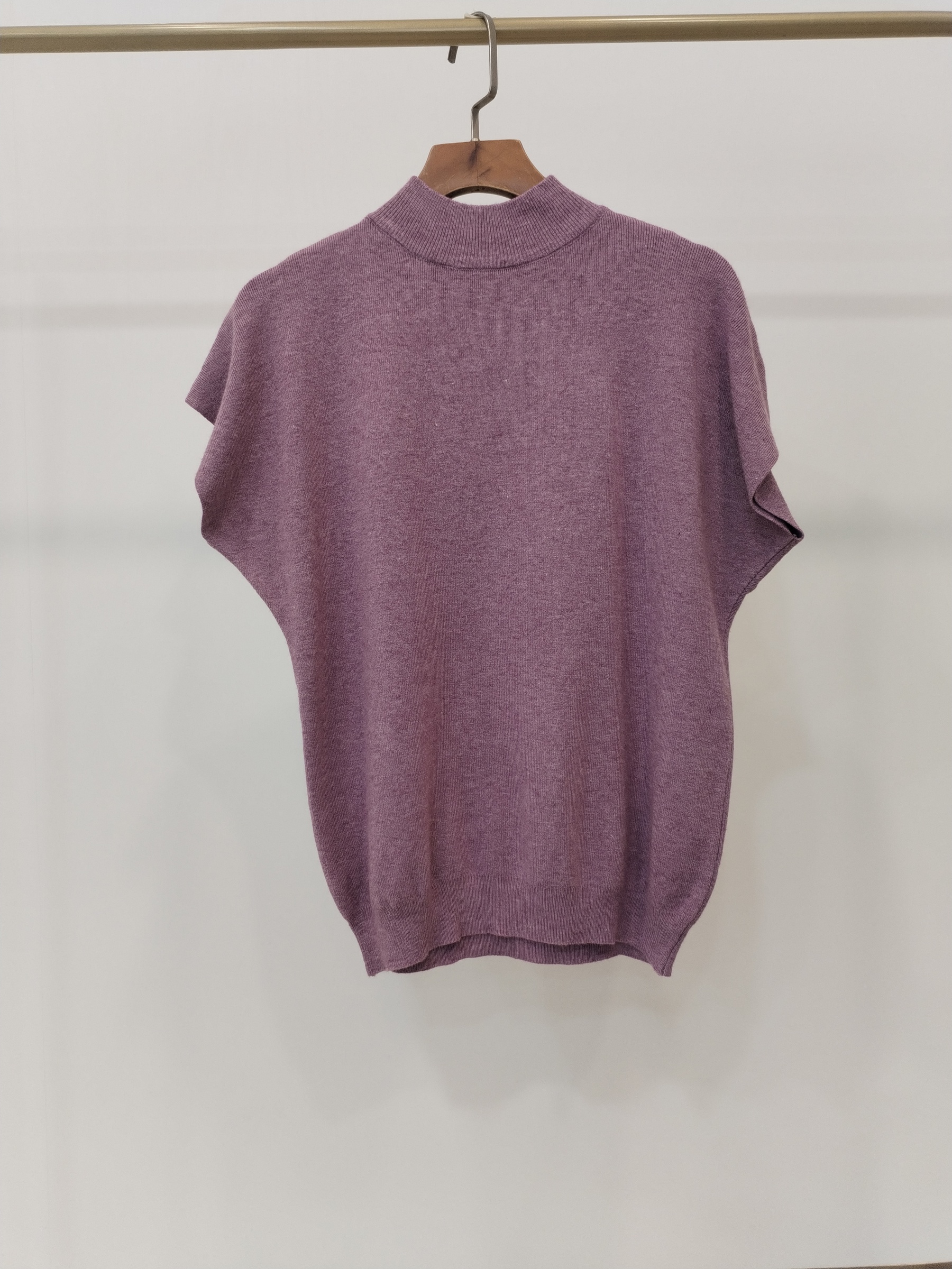 628 Clifton High Neck Cap Sleeve Knit Top (B 48-54cm; L 53cm)