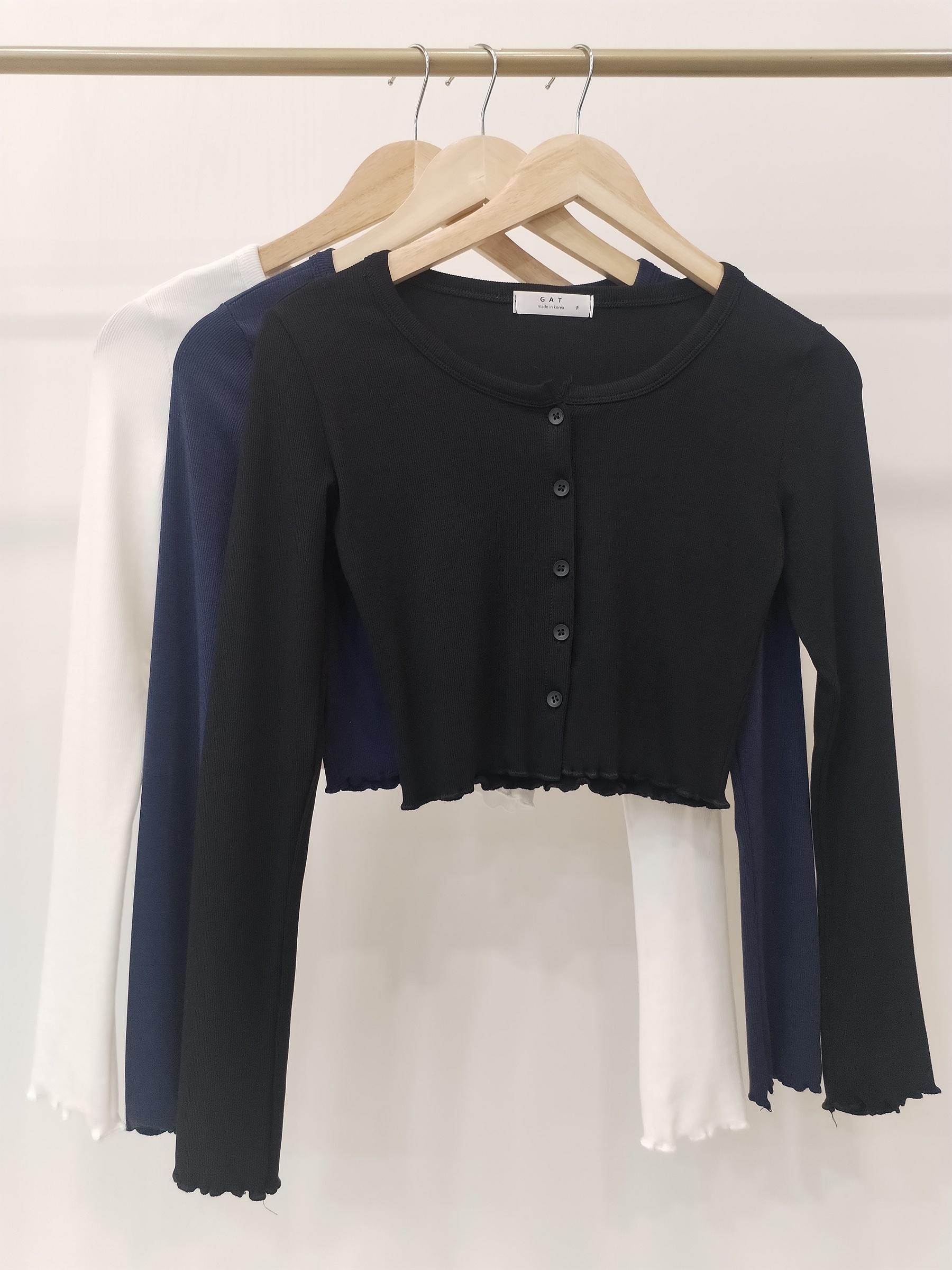 307 Bodie Button Down Long Sleeve Cotton Top (B 35-45cm; L 37cm)