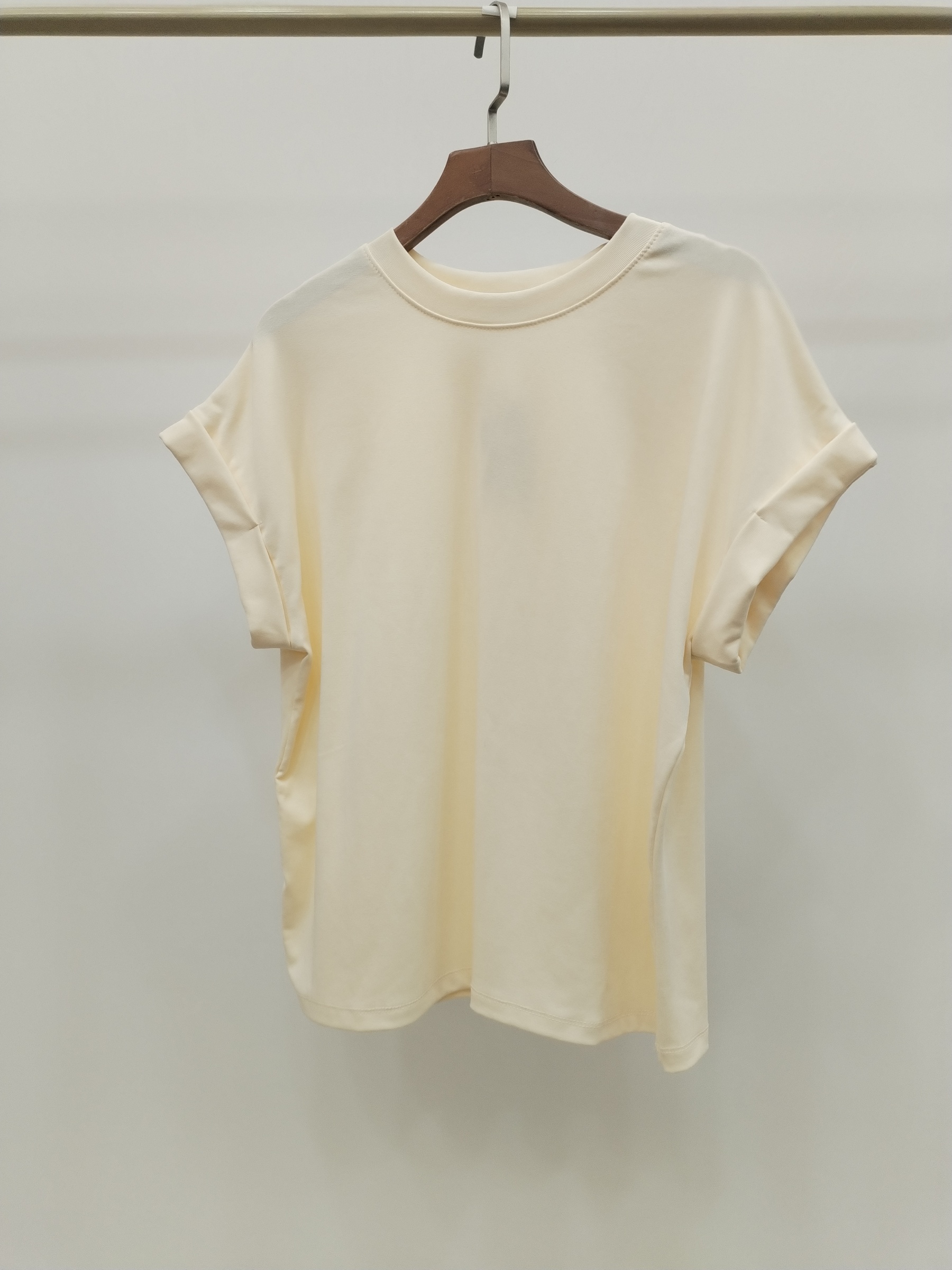 2976 Franco Folded Cap Sleeve Cotton Top (B 50-56cm; L 56cm)