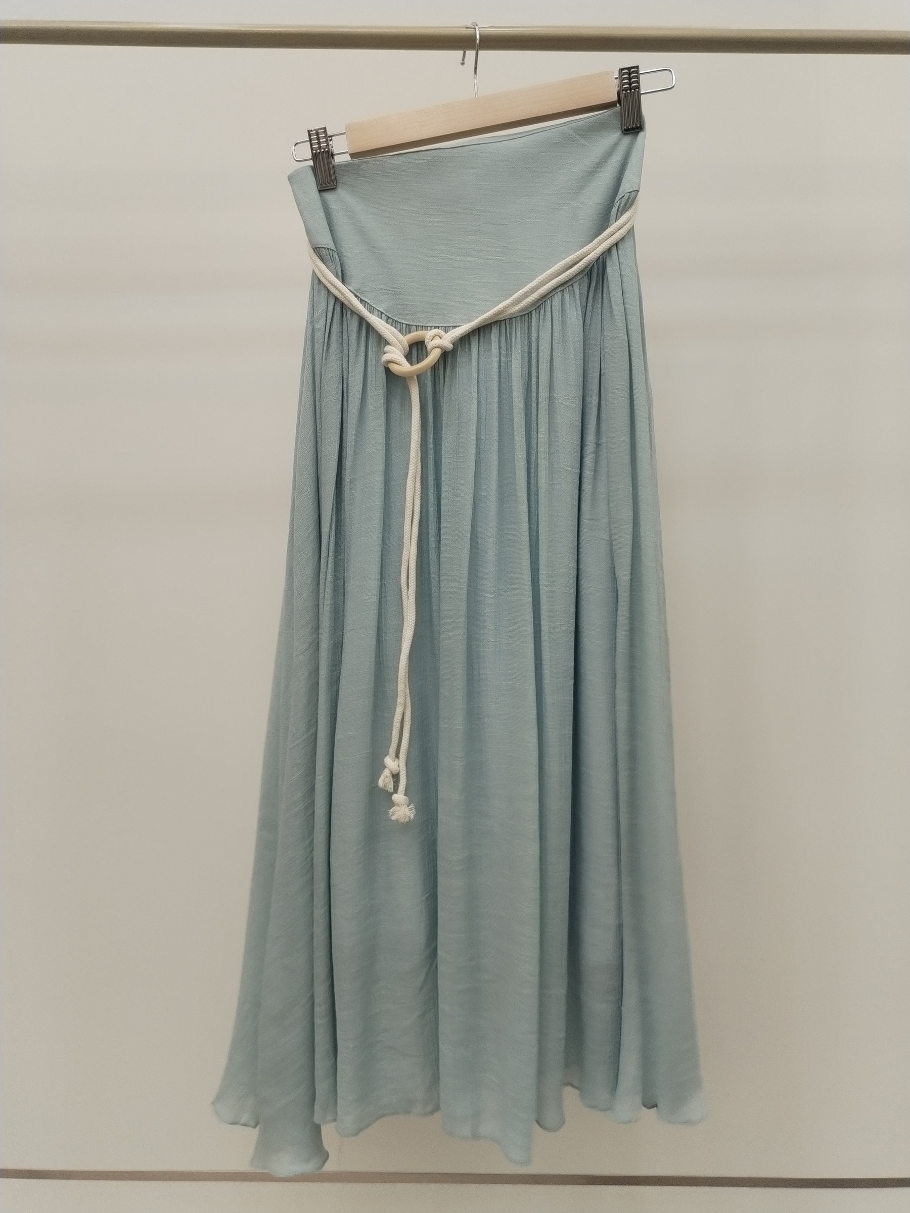 8835 Egalio Boho Half Elastic Waist Midi Skirt (UW 33-43cm; H 45-56cm; L 80cm)