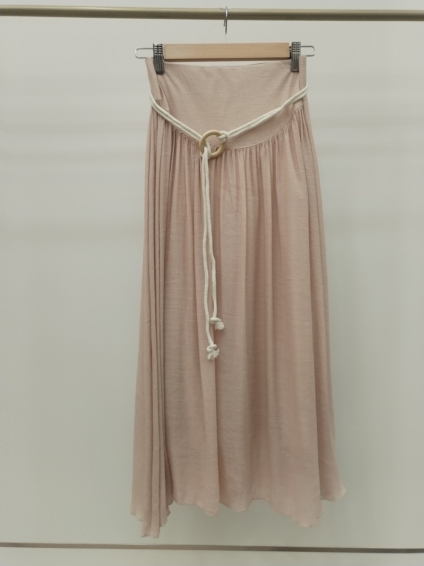 8835 Egalio Boho Half Elastic Waist Midi Skirt (UW 33-43cm; H 45-56cm; L 80cm)