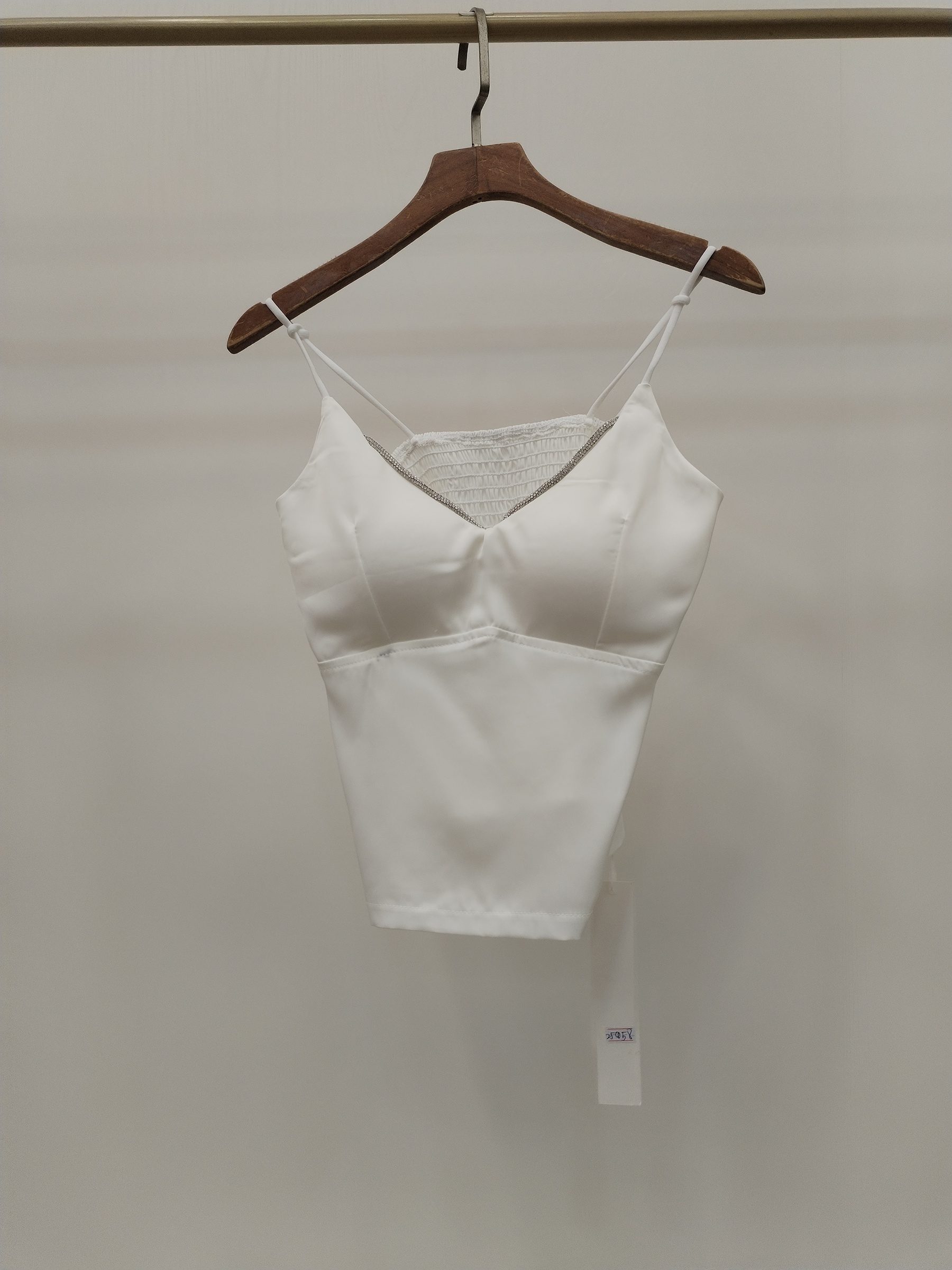 25058 Reinart Rhinestone Embellished Satin Padded Top (B 35-45cm; L 44cm)