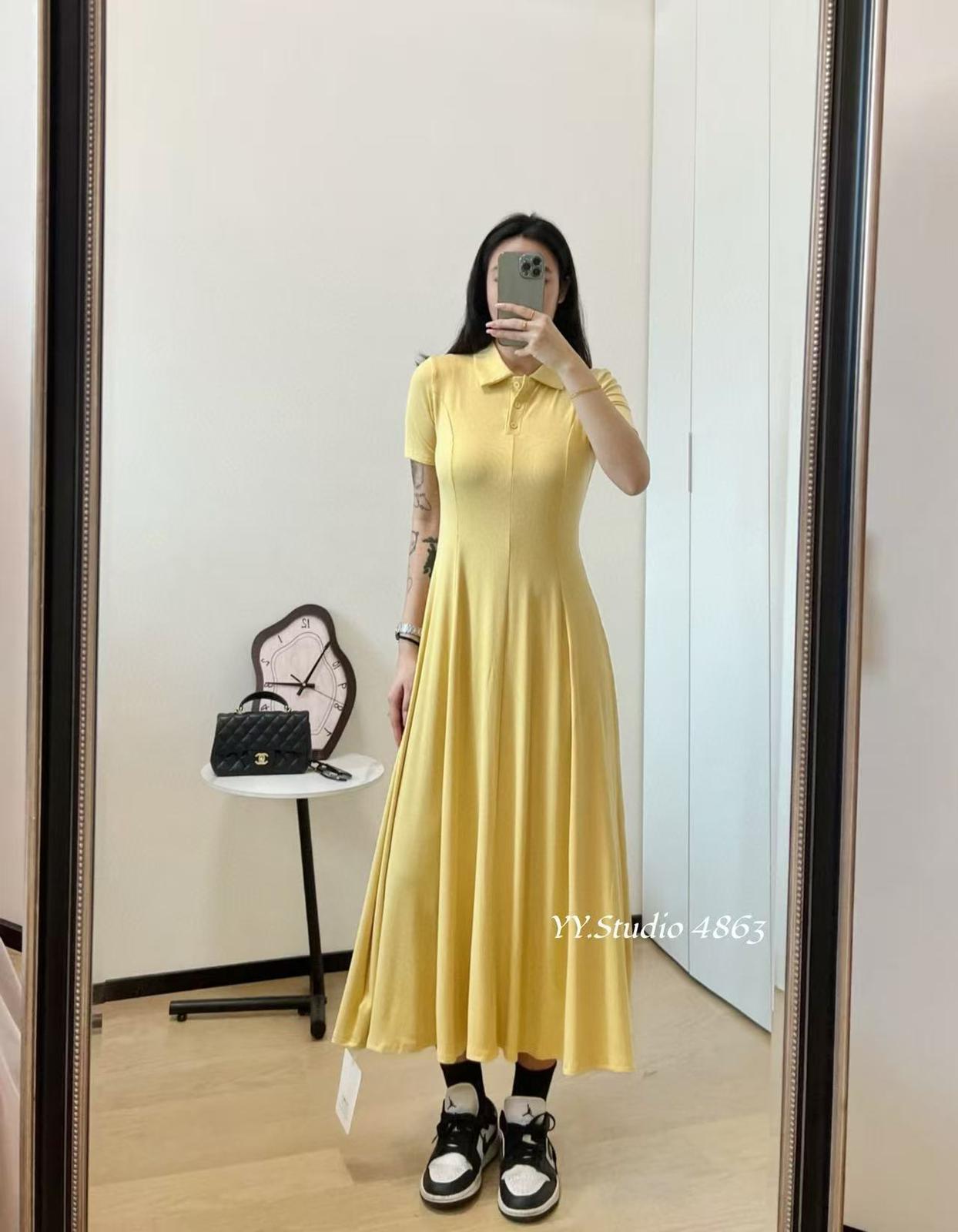 4863 Felynda Collared Flare Ribbed Dress (B 40-55cm; H FS; L 105cm)