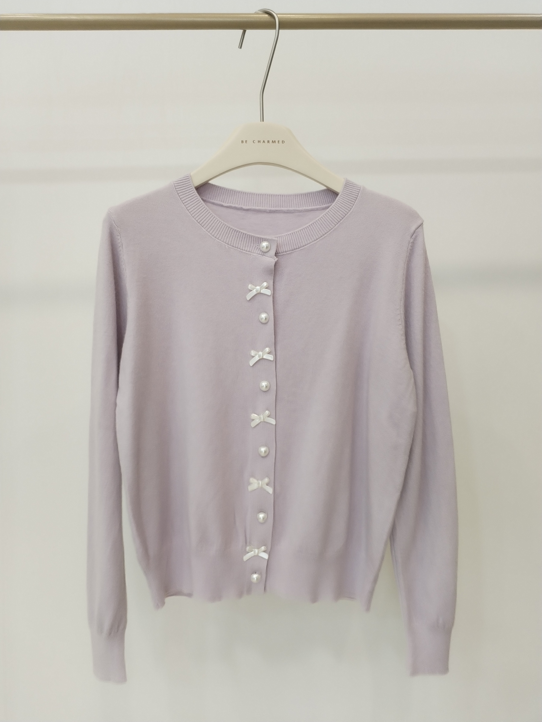 33291 Erla Bow Embellished Knit Cardigan (B 48-56cm; L 50cm)