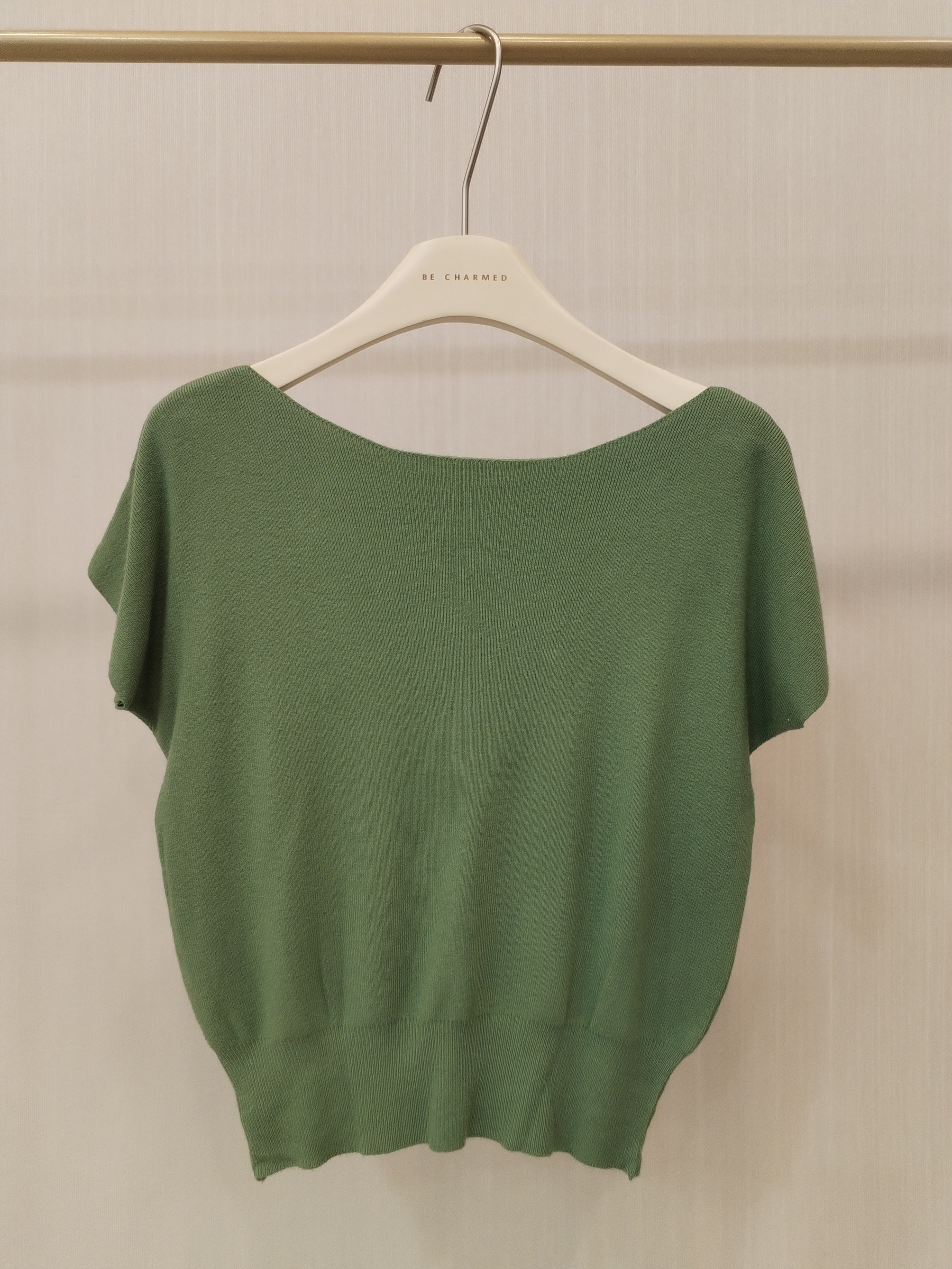 8329 Benitia Boat Neck Cap Sleeve Knit Top (B 45-55cm; L 50cm)