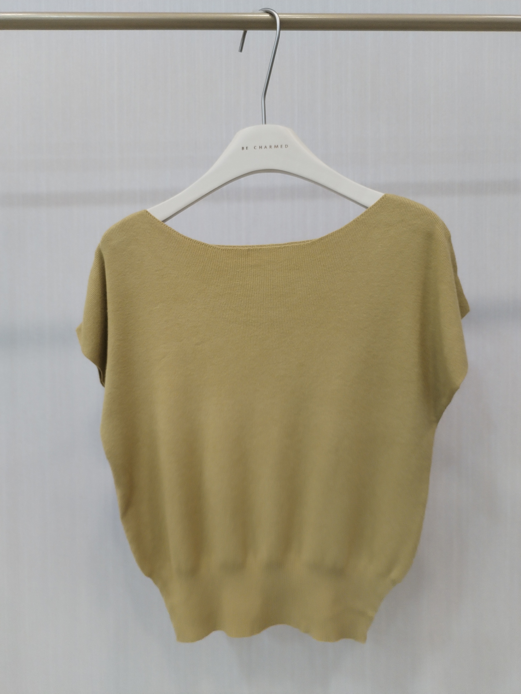 8329 Benitia Boat Neck Cap Sleeve Knit Top (B 45-55cm; L 50cm)
