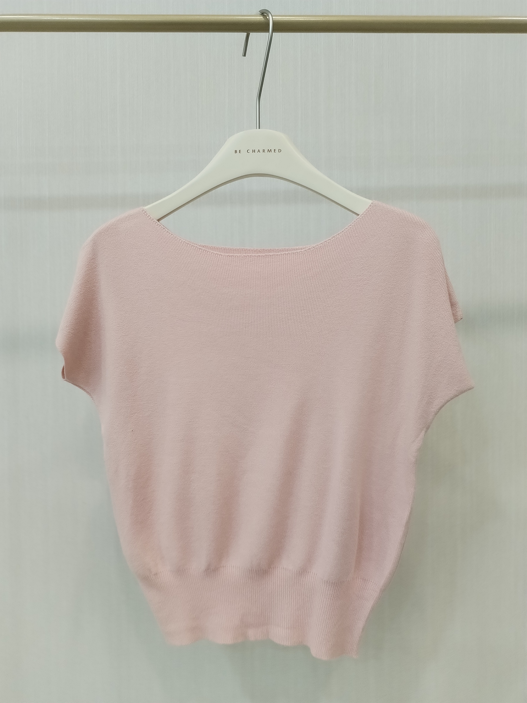 8329 Benitia Boat Neck Cap Sleeve Knit Top (B 45-55cm; L 50cm)