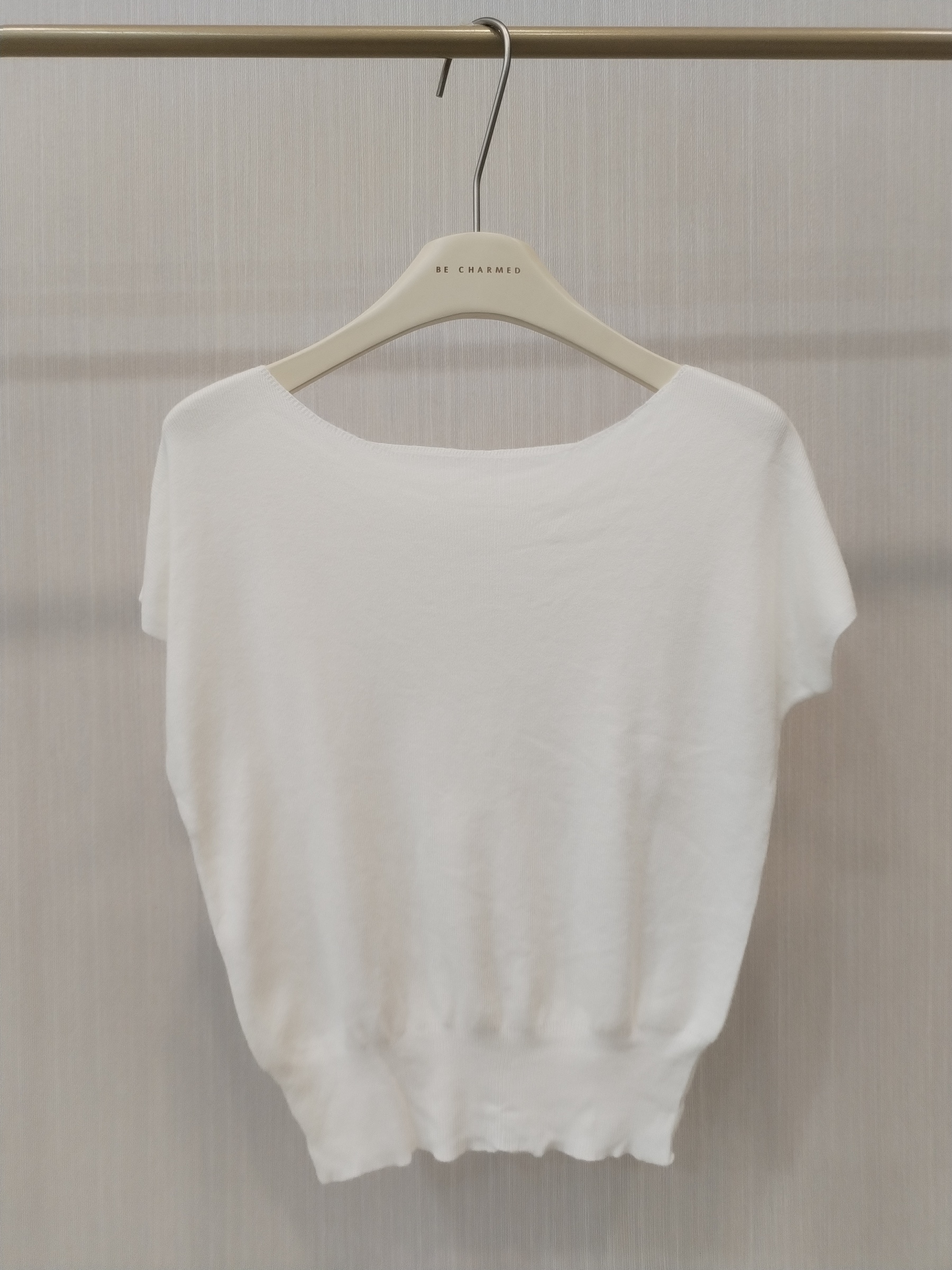 8329 Benitia Boat Neck Cap Sleeve Knit Top (B 45-55cm; L 50cm)