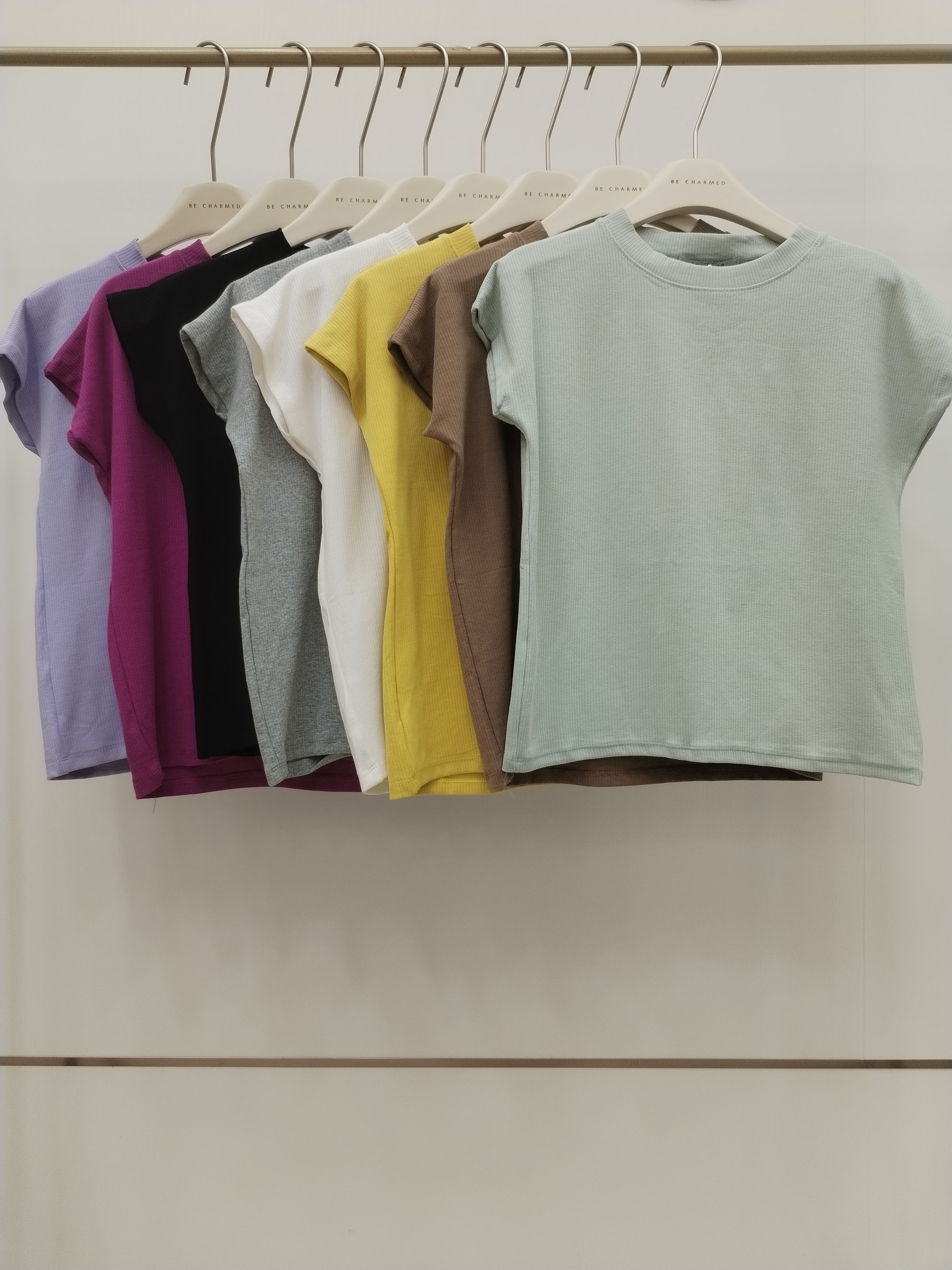 3042 Rienne Ribbed Cap Sleeve Cotton Top (B 45-50cm; L 52cm)