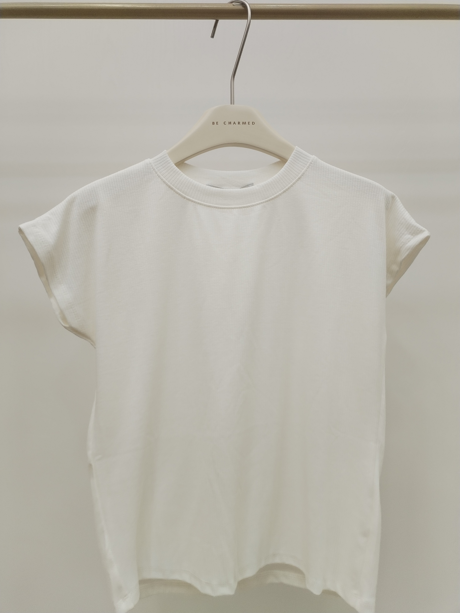 3042 Rienne Ribbed Cap Sleeve Cotton Top (B 45-50cm; L 52cm)