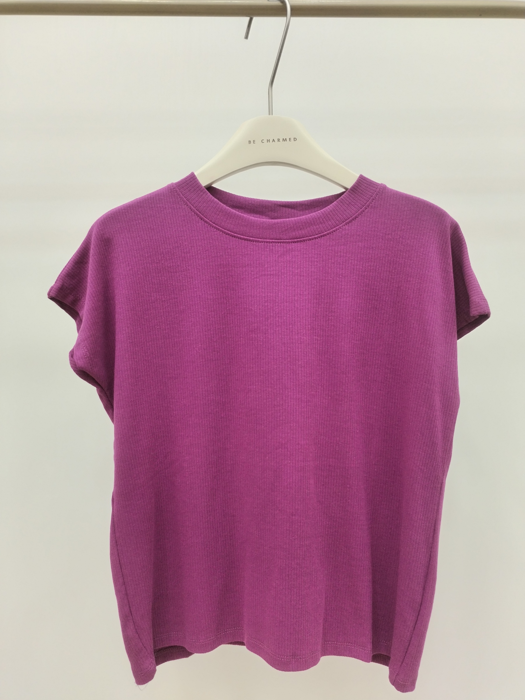 3042 Rienne Ribbed Cap Sleeve Cotton Top (B 45-50cm; L 52cm)
