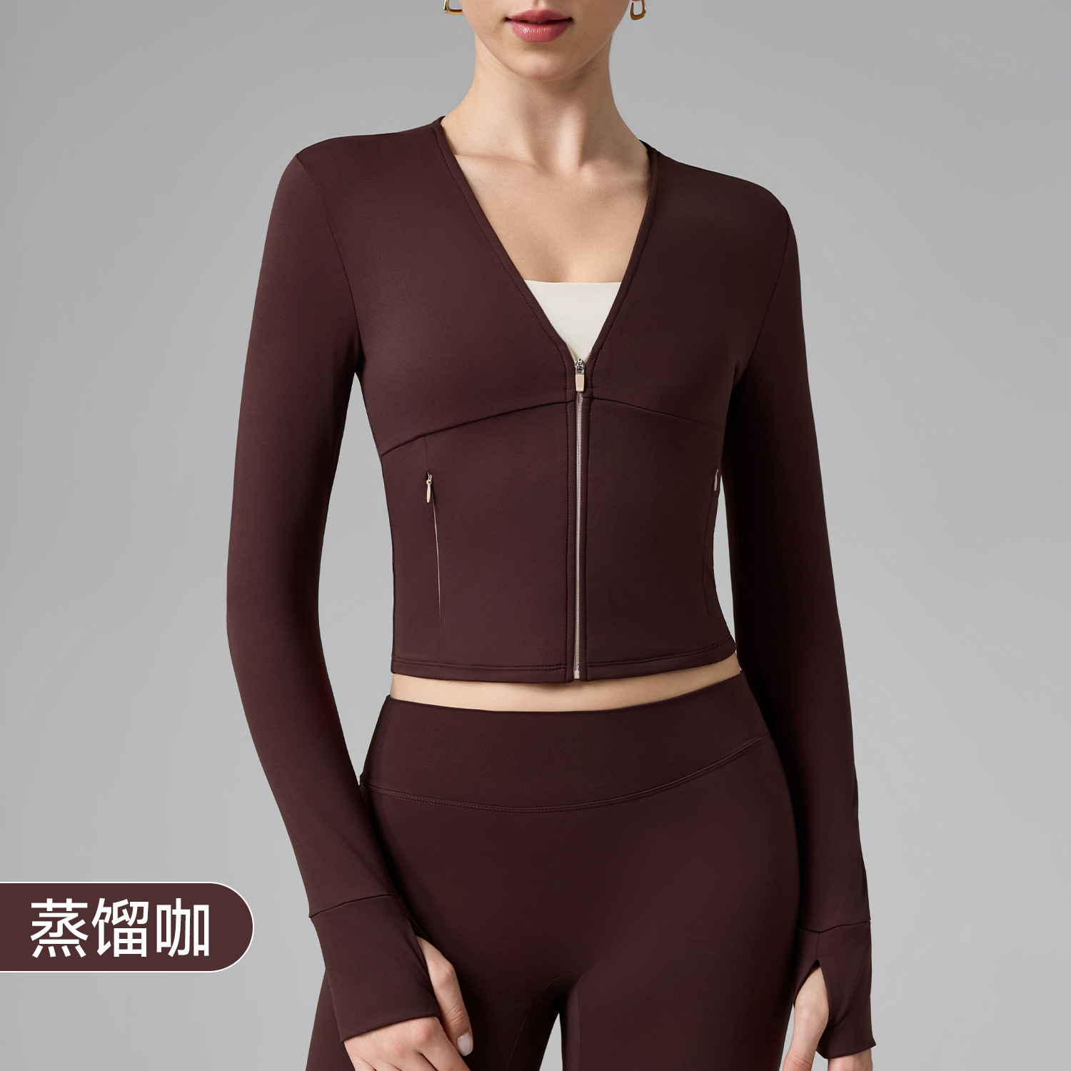 GZ Oct Stream #19: (PO) WT341 SculpFit Cropped Zip-Up Active Jacket (S Size: B 38-40cm; L 46cm, M Size: 40-42cm; L 47.5cm, L Size: B 42-44cm; L 49cm, XL Size: B 44-46cm; L 50.5cm)