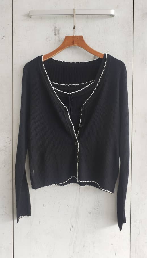 1156 Calliese Cardigan w Tank Top (Cardigan: B 44-50cm; L 47cm, Tank Top: B 34-45cm; L 42cm)