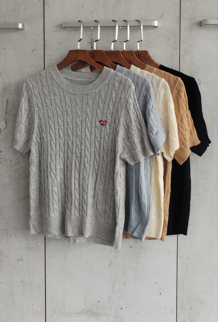 8192 Nuits Round Neck Knit Top (B 47-51cm; L 53cm)