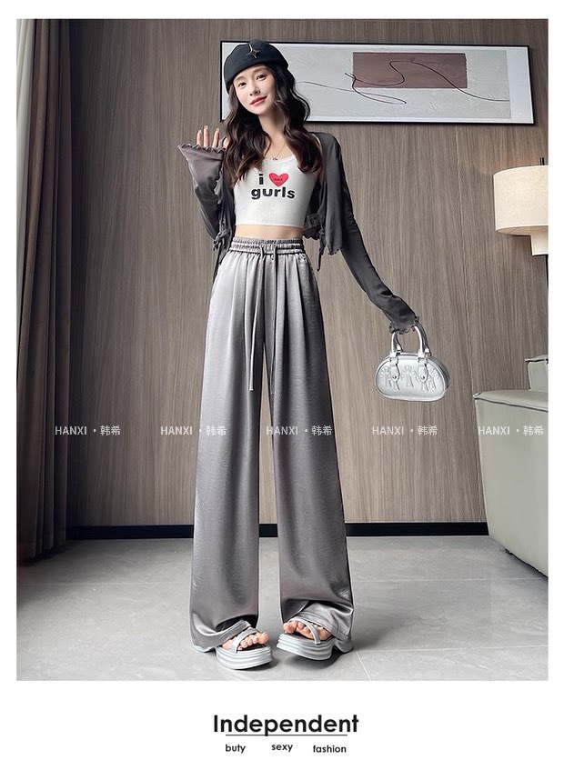 GZ May Stream #14: (PO) 9010 Satin Wide-Leg Pants (M Size: UW 32-49cm; H 59cm; L 102cm, L Size: UW 34-51cm; H 61cm; L 103cm, XL Size: UW 36-53cm; H 63cm; L 104cm)